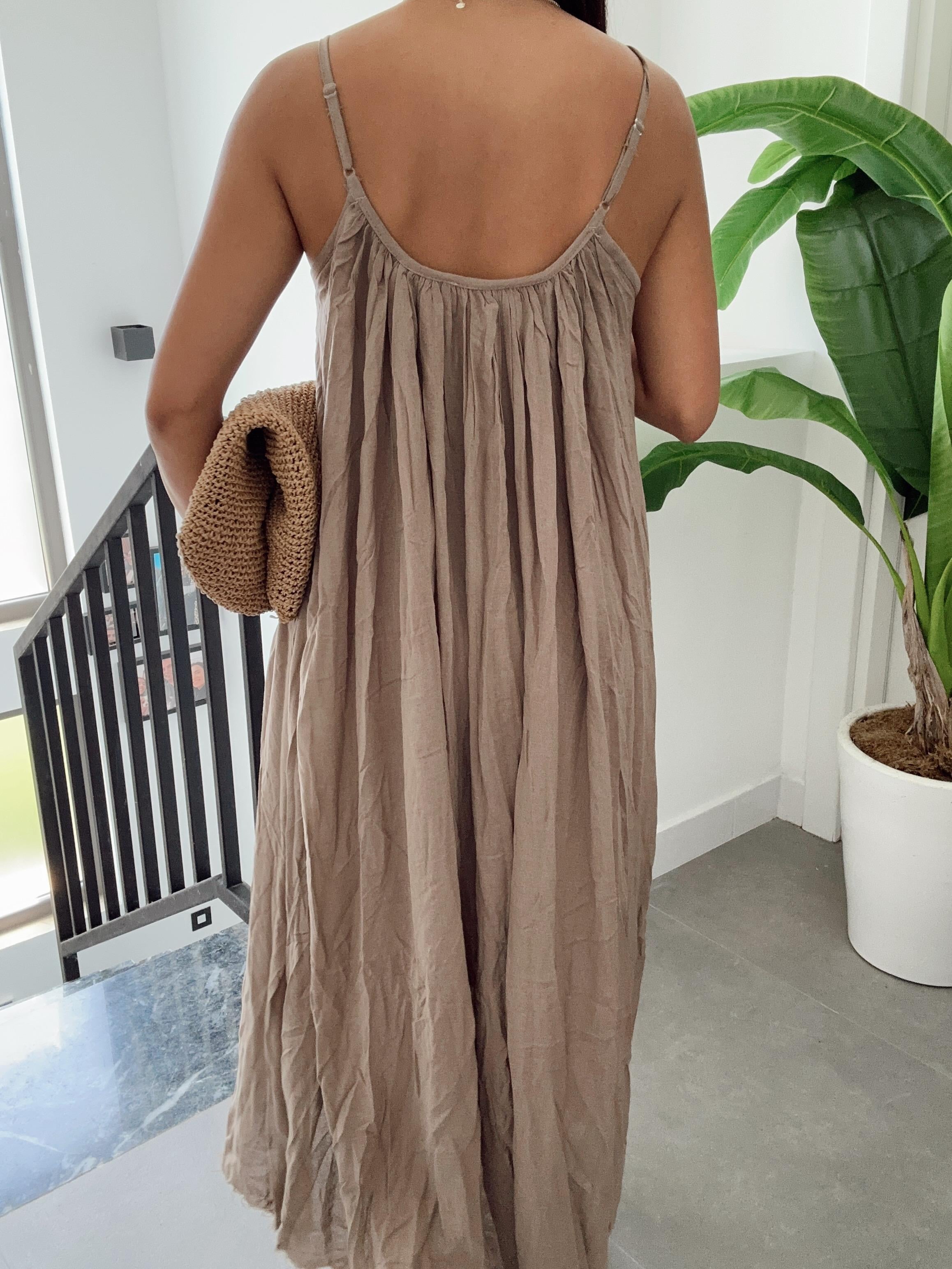 Vizon Askılı Elbise