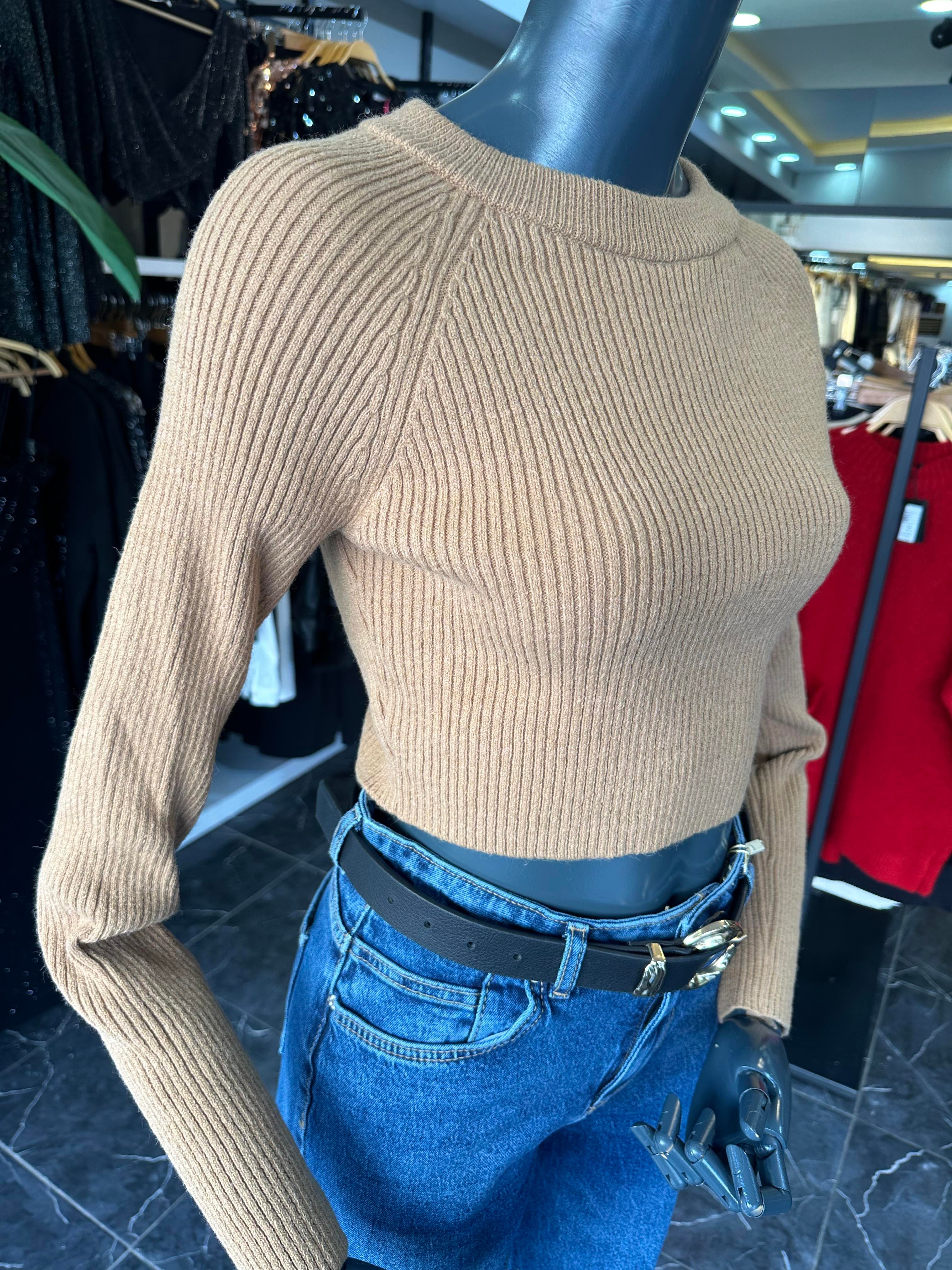 Vizon Basic Crop Triko Kazak