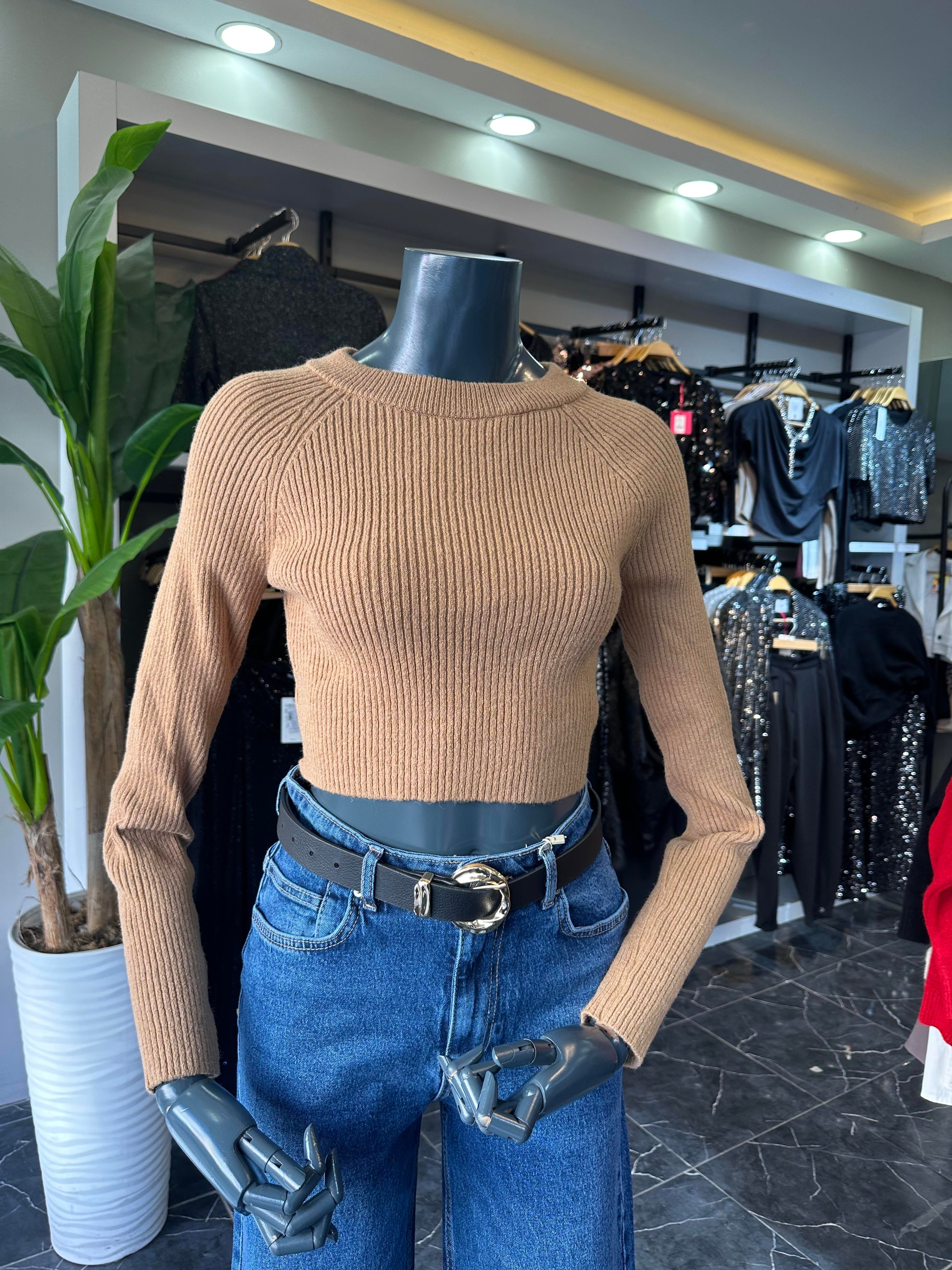 Vizon Basic Crop Triko Kazak