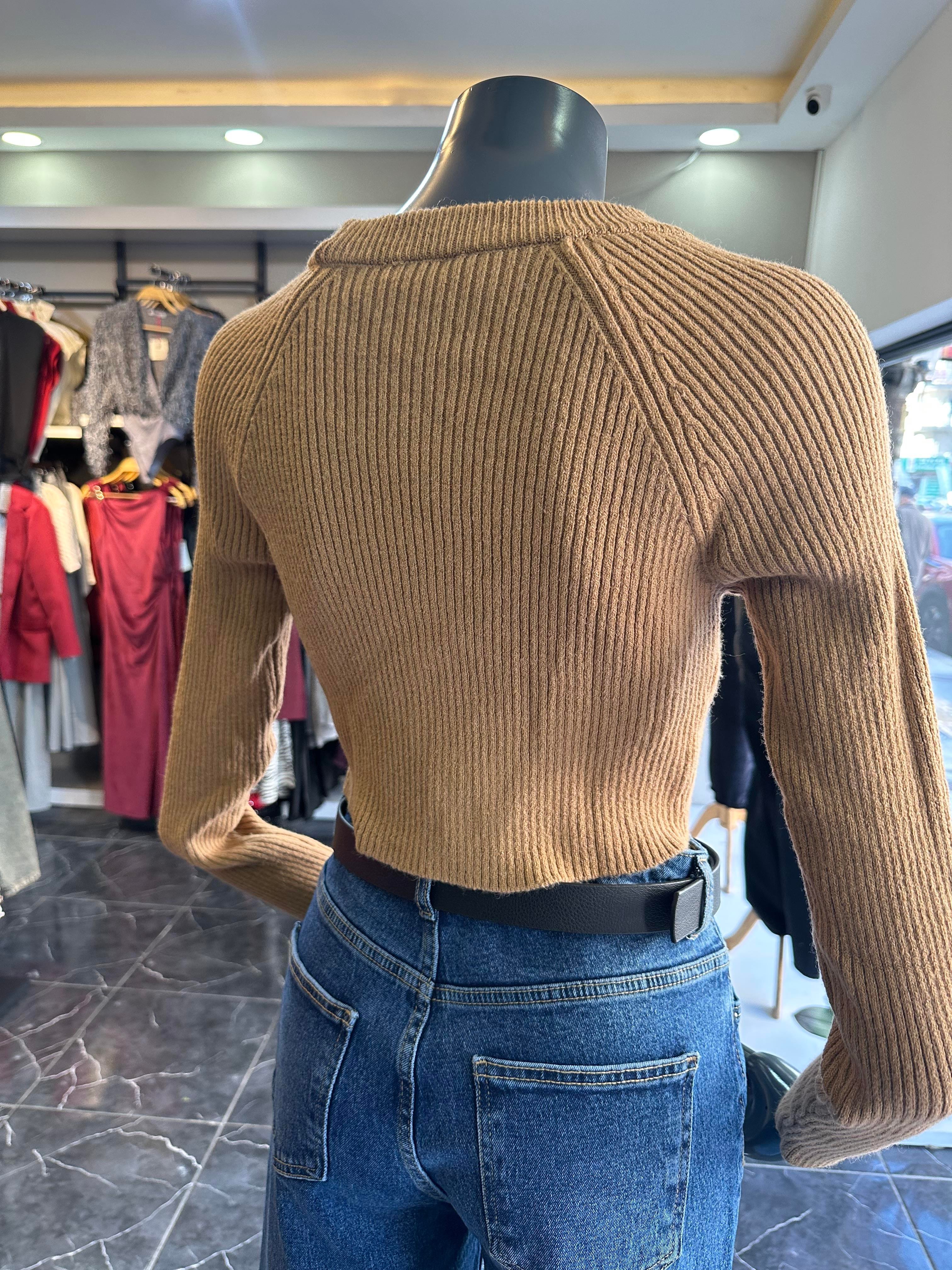 Vizon Basic Crop Triko Kazak