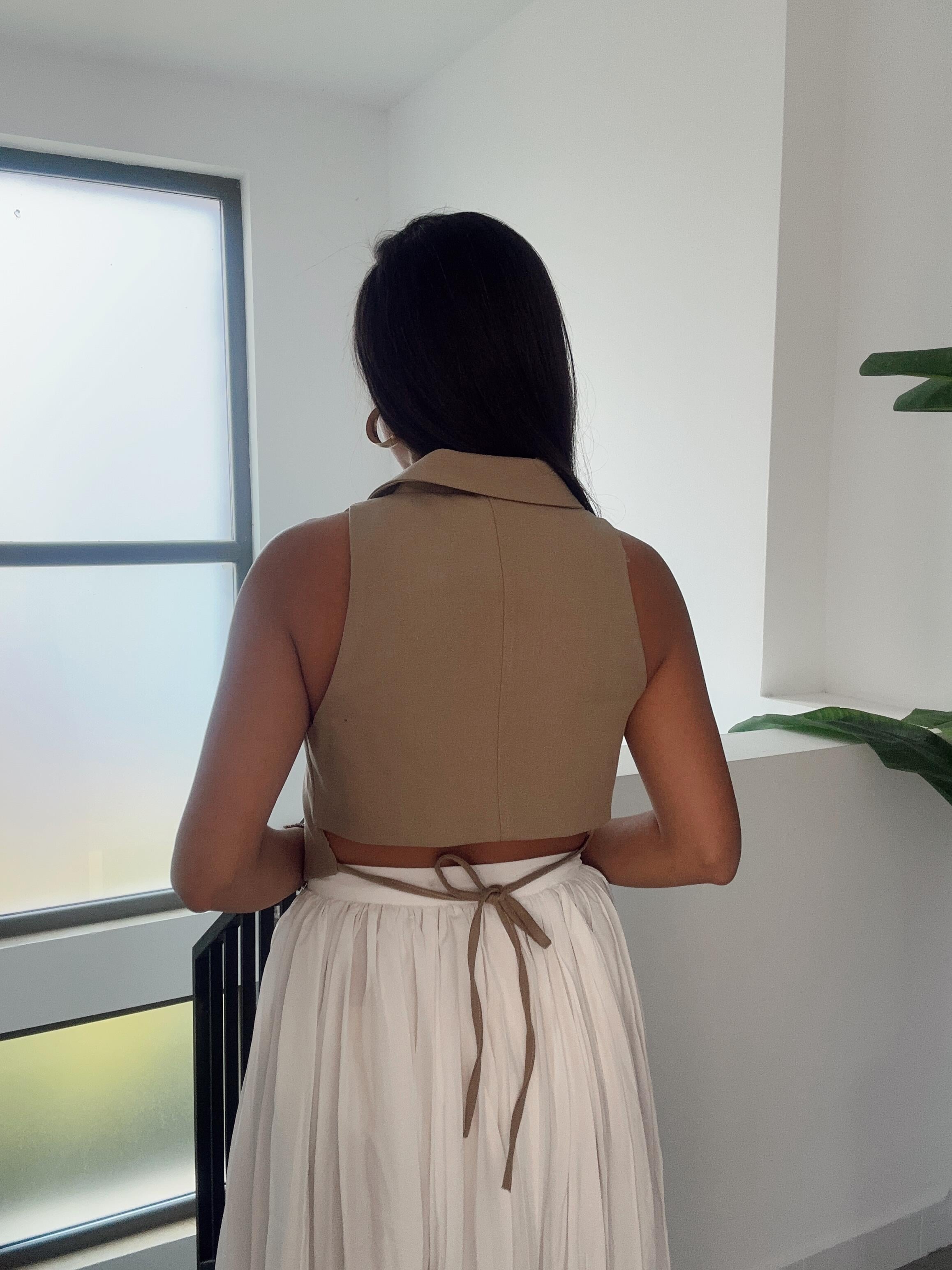 Vizon Belden Bağlamalı Gömlek