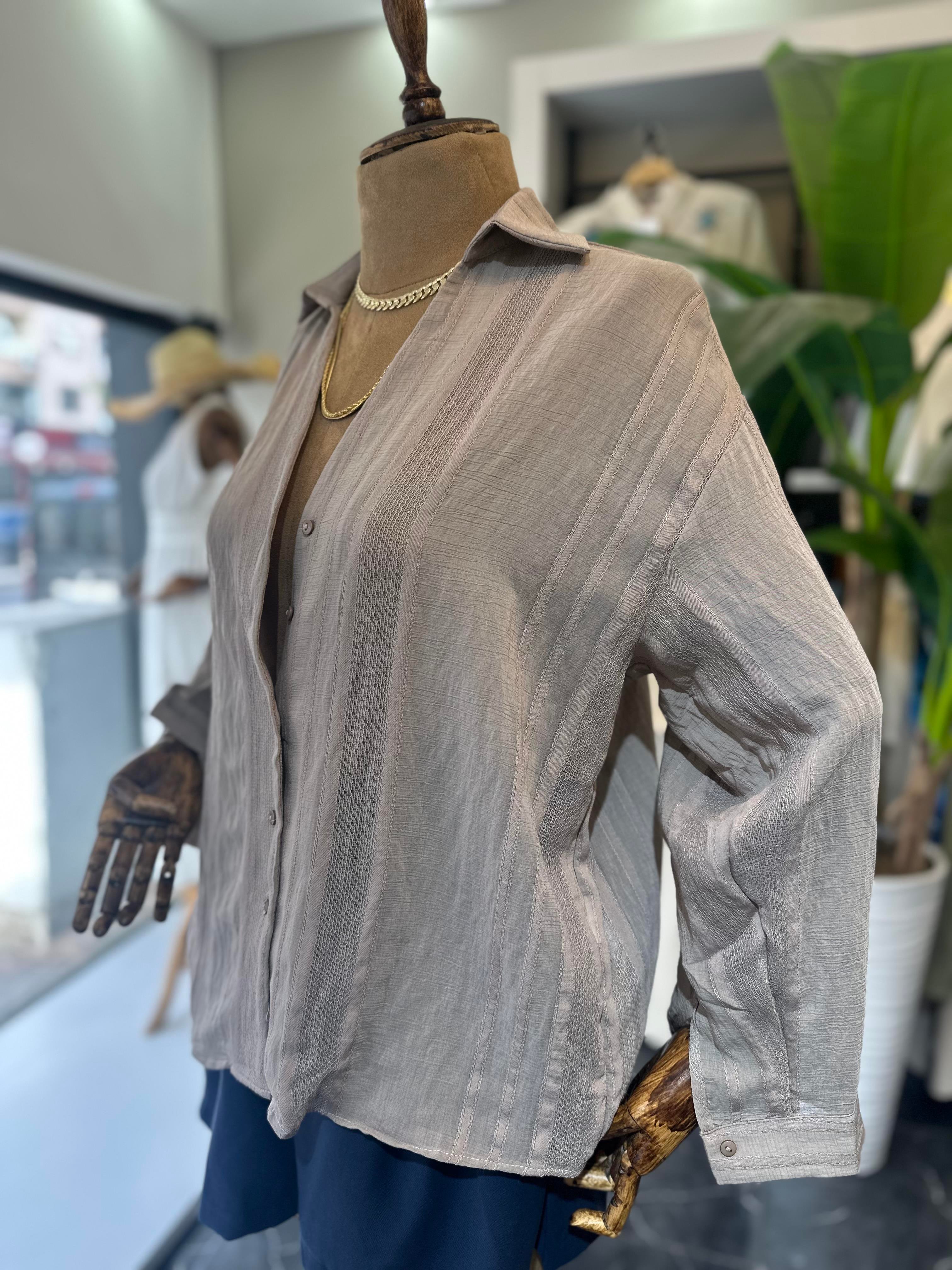 Vizon Transparan Gömlek