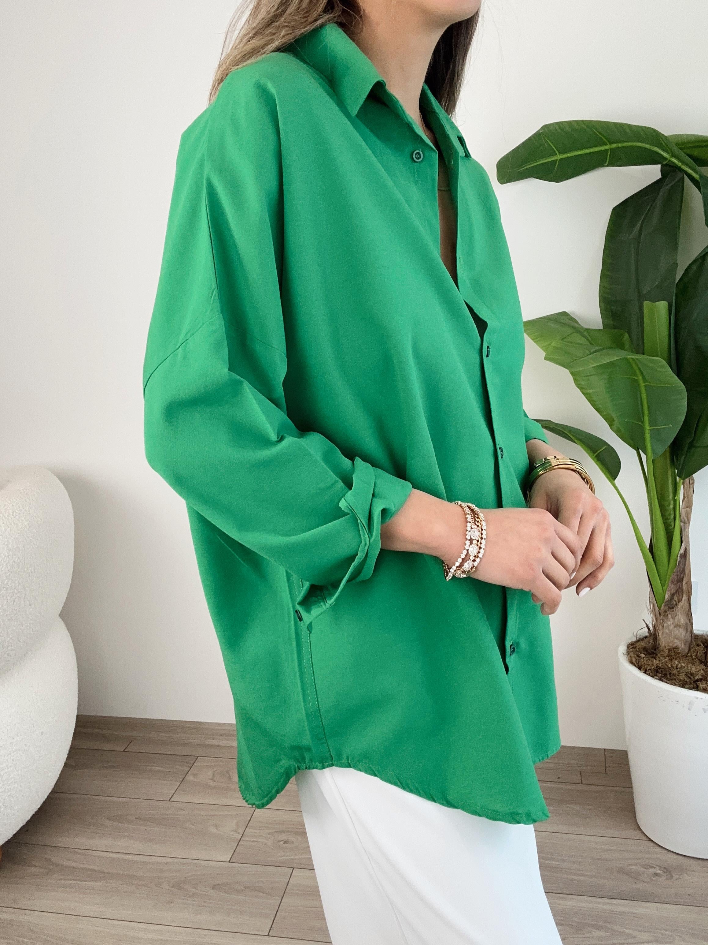 Yeşil Oversize Gömlek