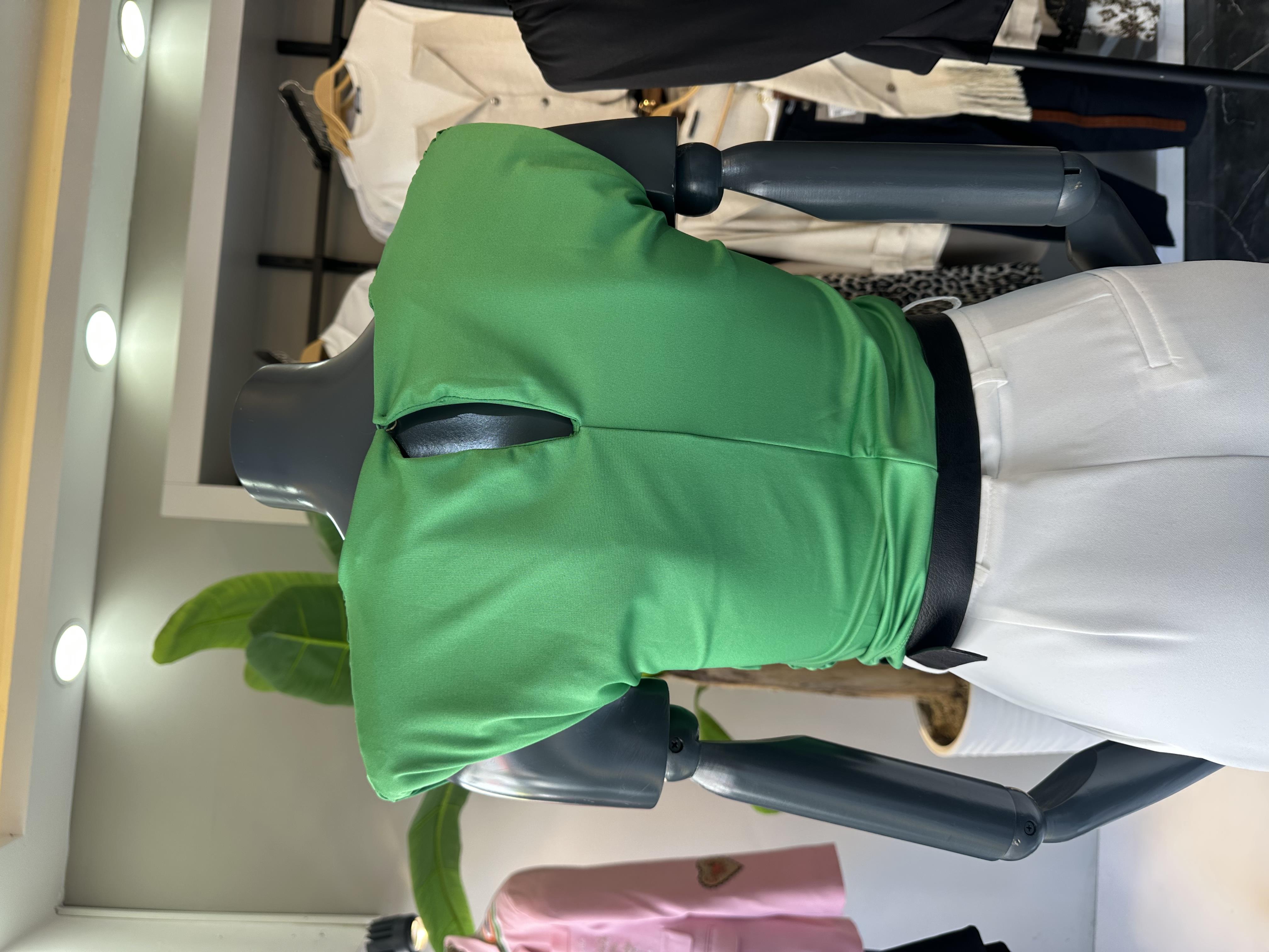 Yeşil Vatkalı Bluz