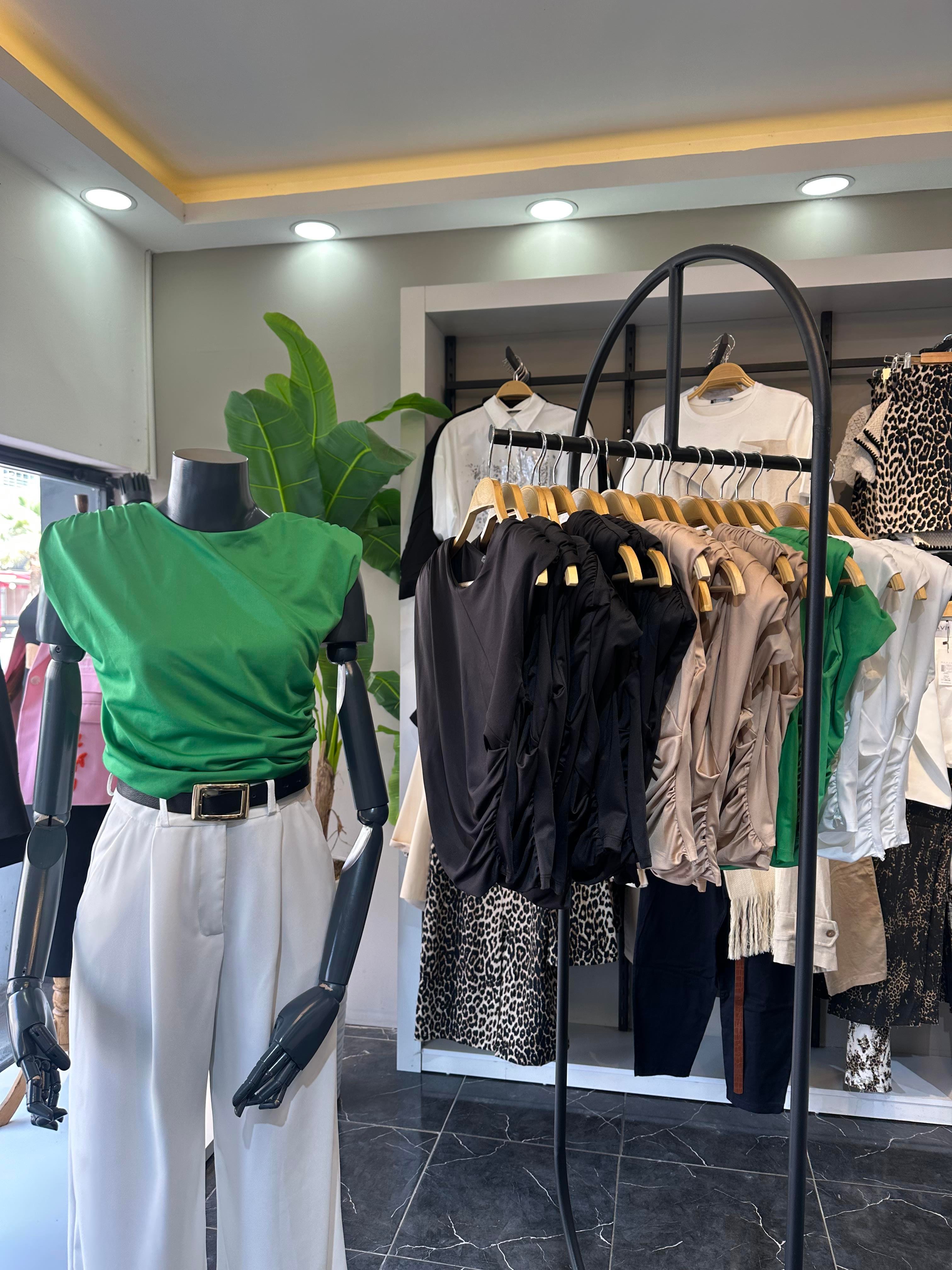 Yeşil Vatkalı Bluz