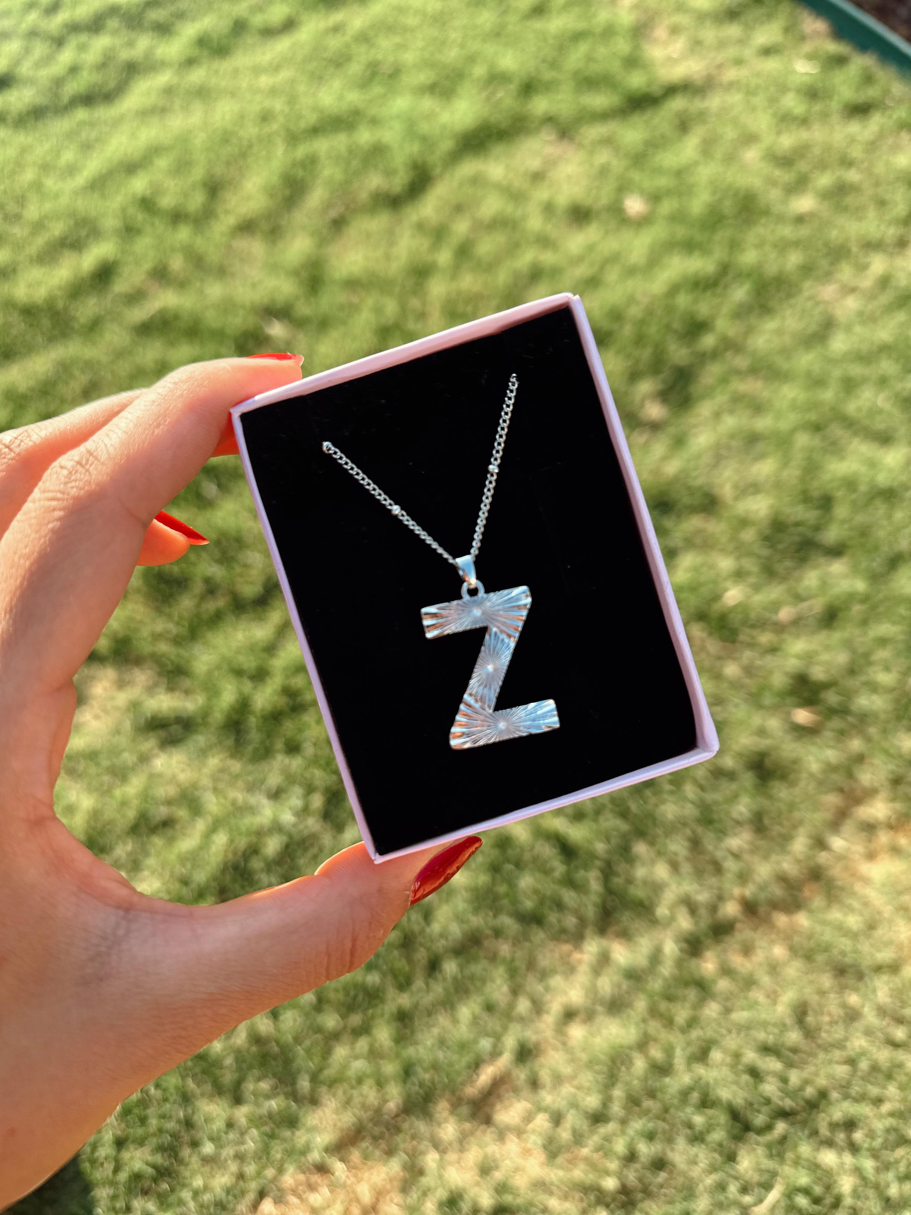 Z Çelik Silver Harf Kolye