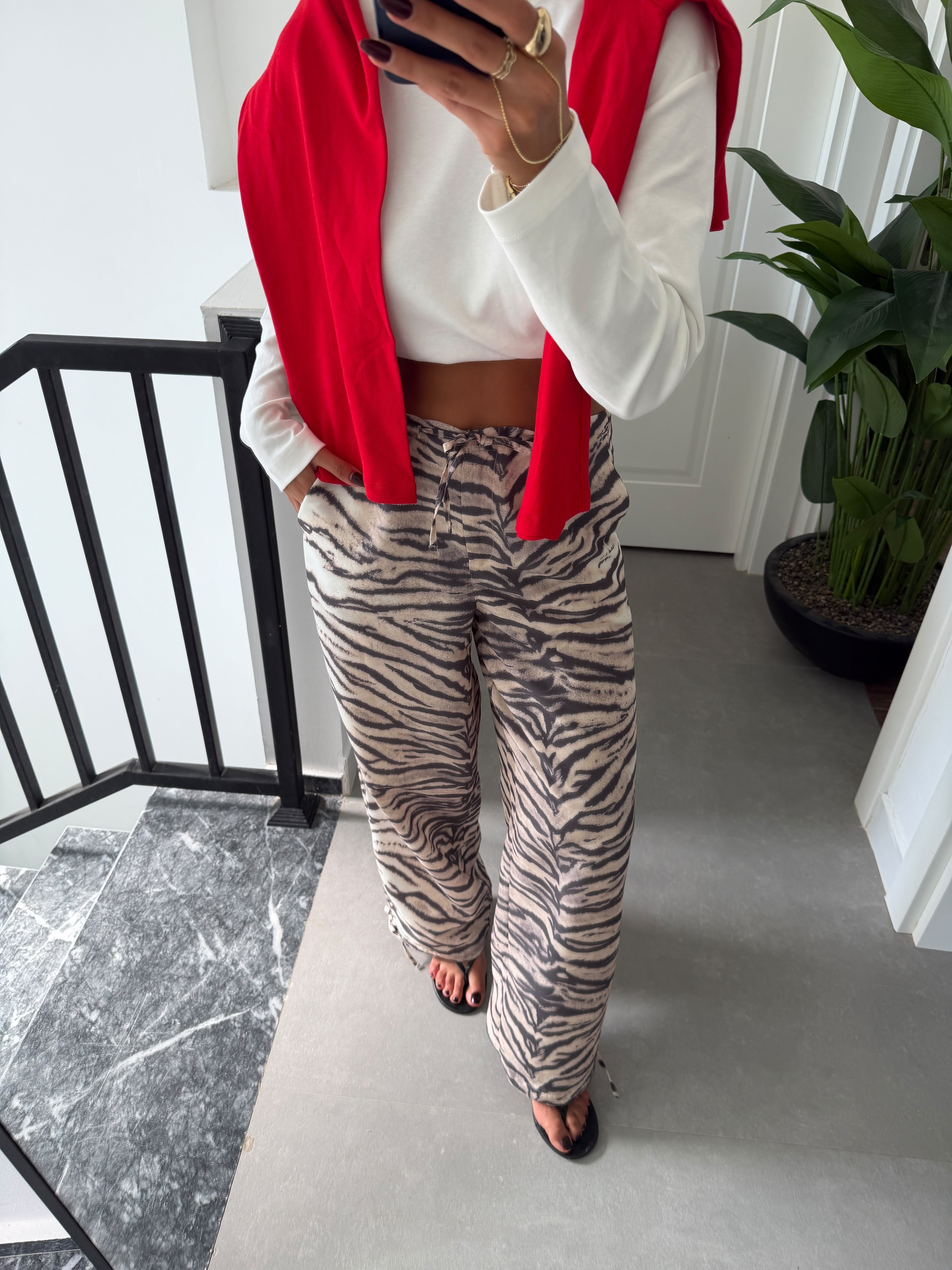 Zebra Desen Pantolon