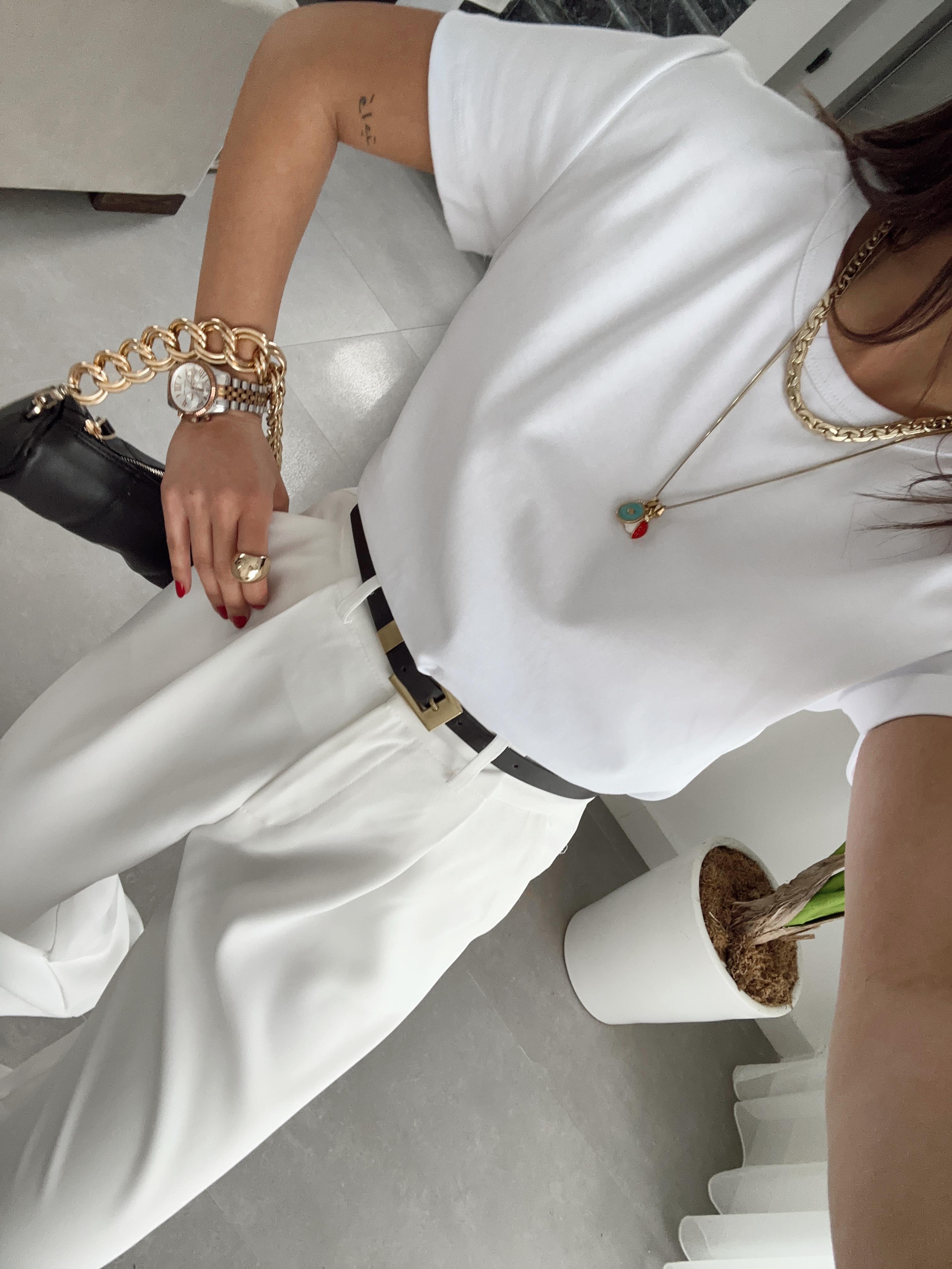 Zr Ekru Bisiklet Yaka Basic Tişört