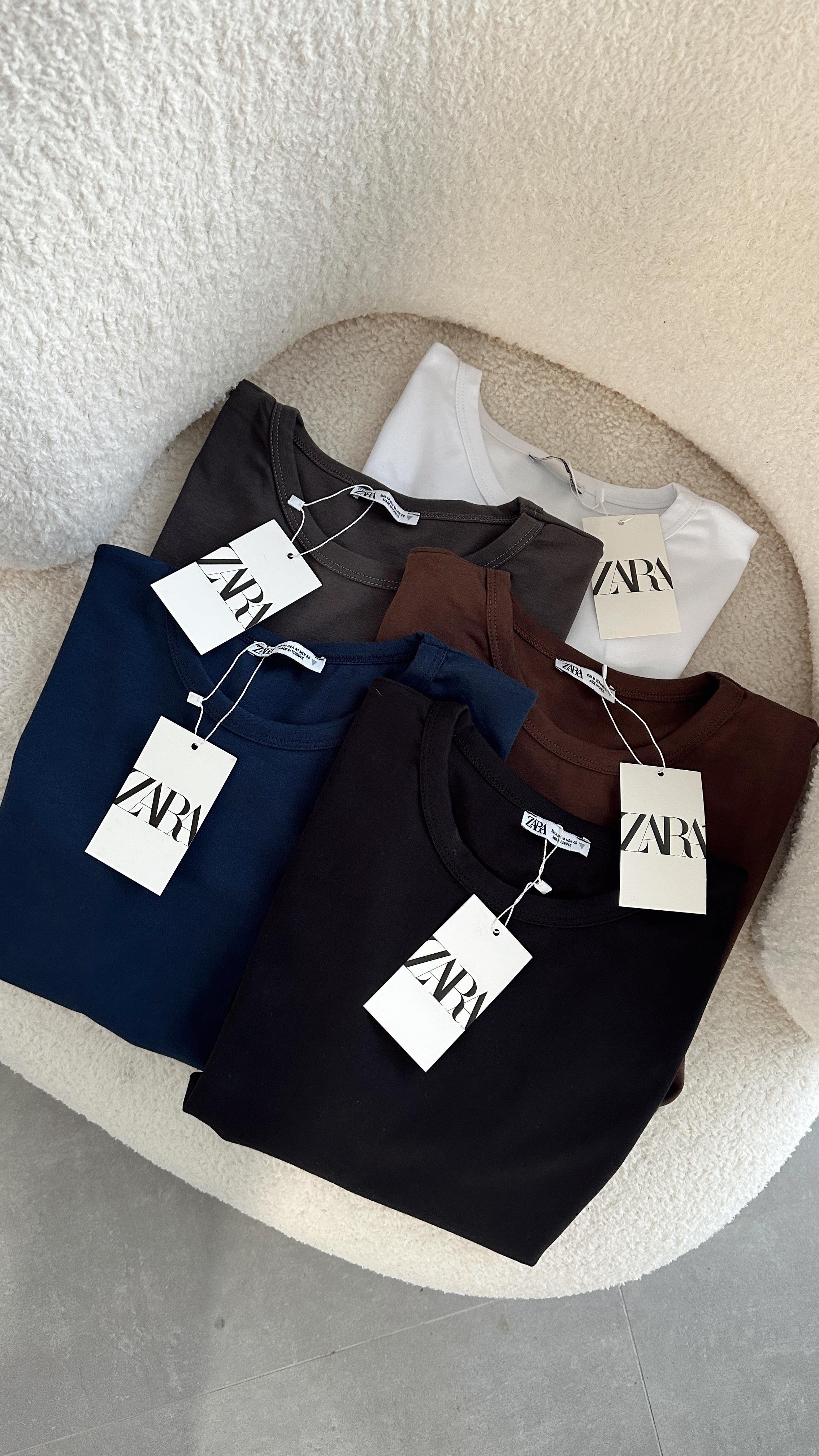 Zr Siyah Bisiklet Yaka Basic Tişört