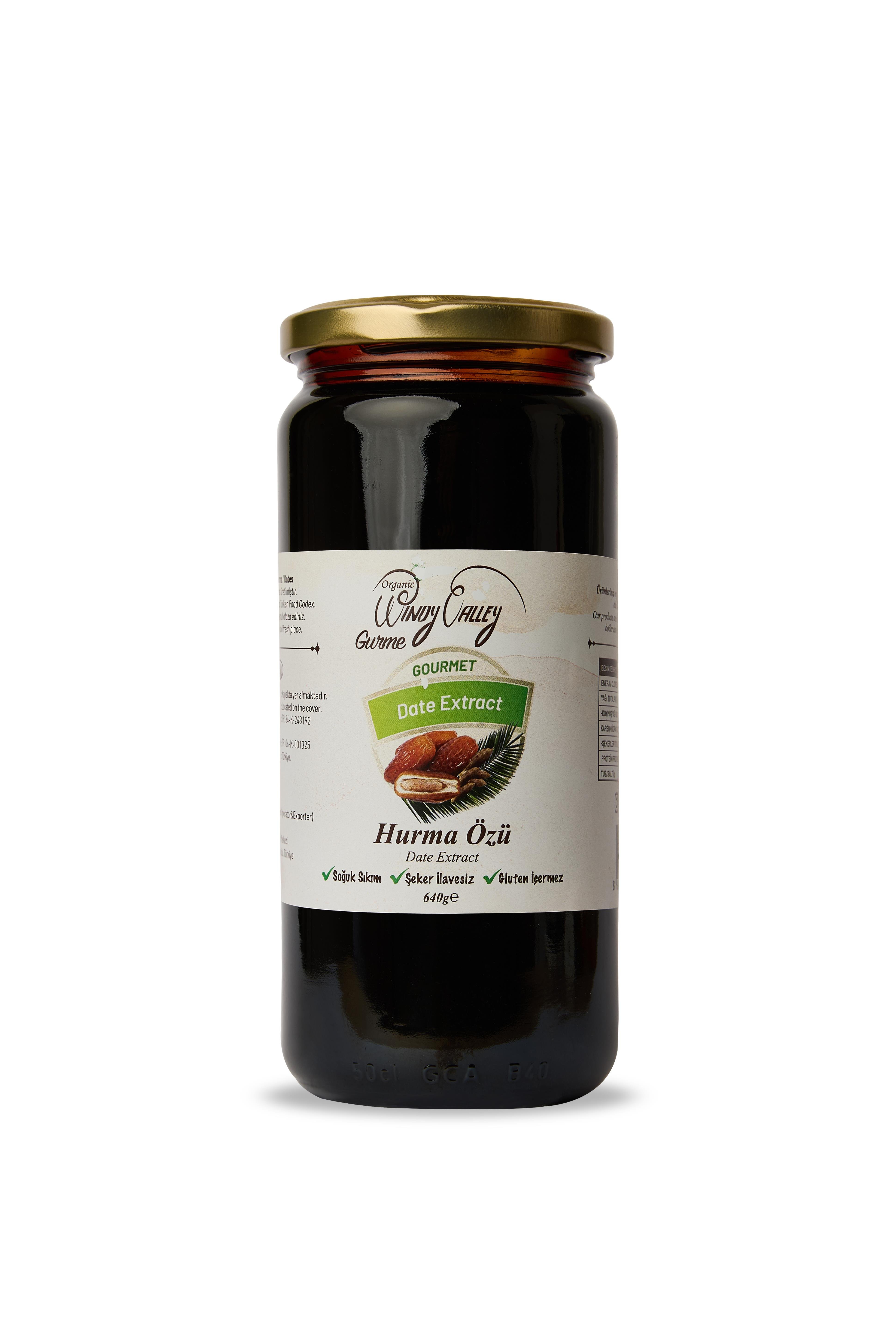 Gurme Hurma Özü (640 gr) Soğuk sıkım, Şeker ilavesiz, Gluten içermez  