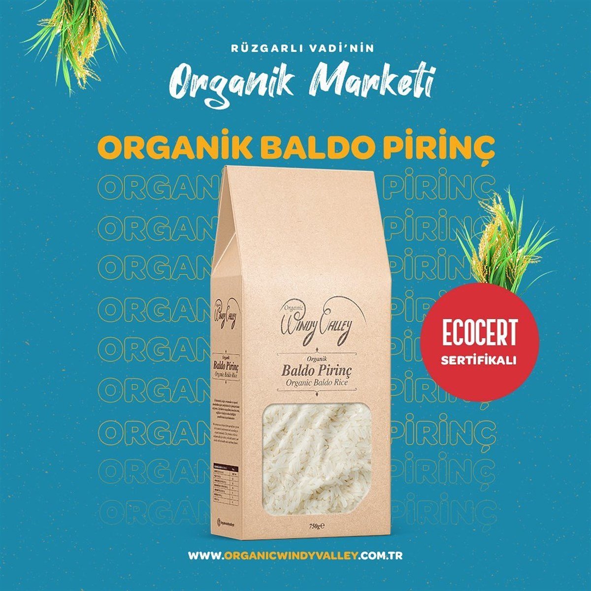 Organik Baldo Pirinç (750gr)