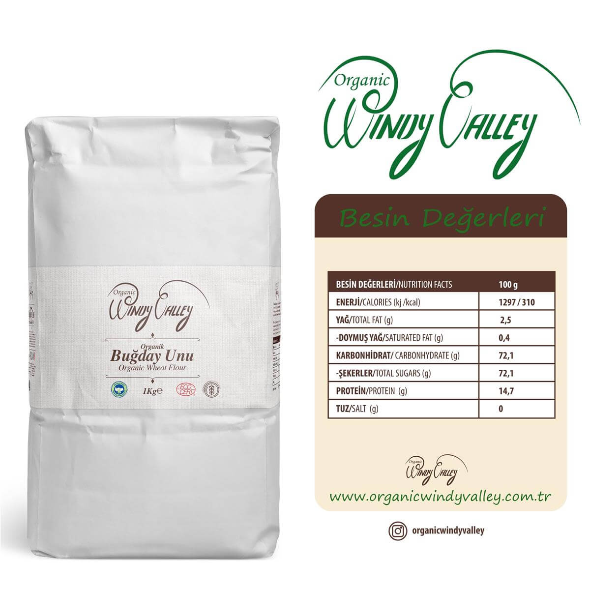 Organik Buğday Unu   (1 kg)