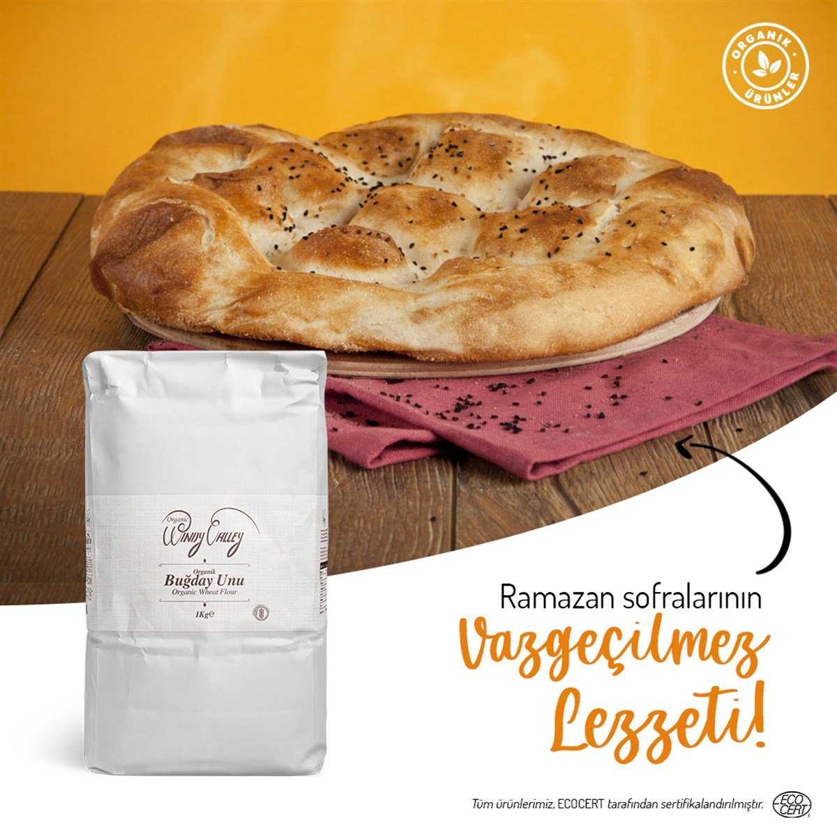 Organik Buğday Unu  (2kg)