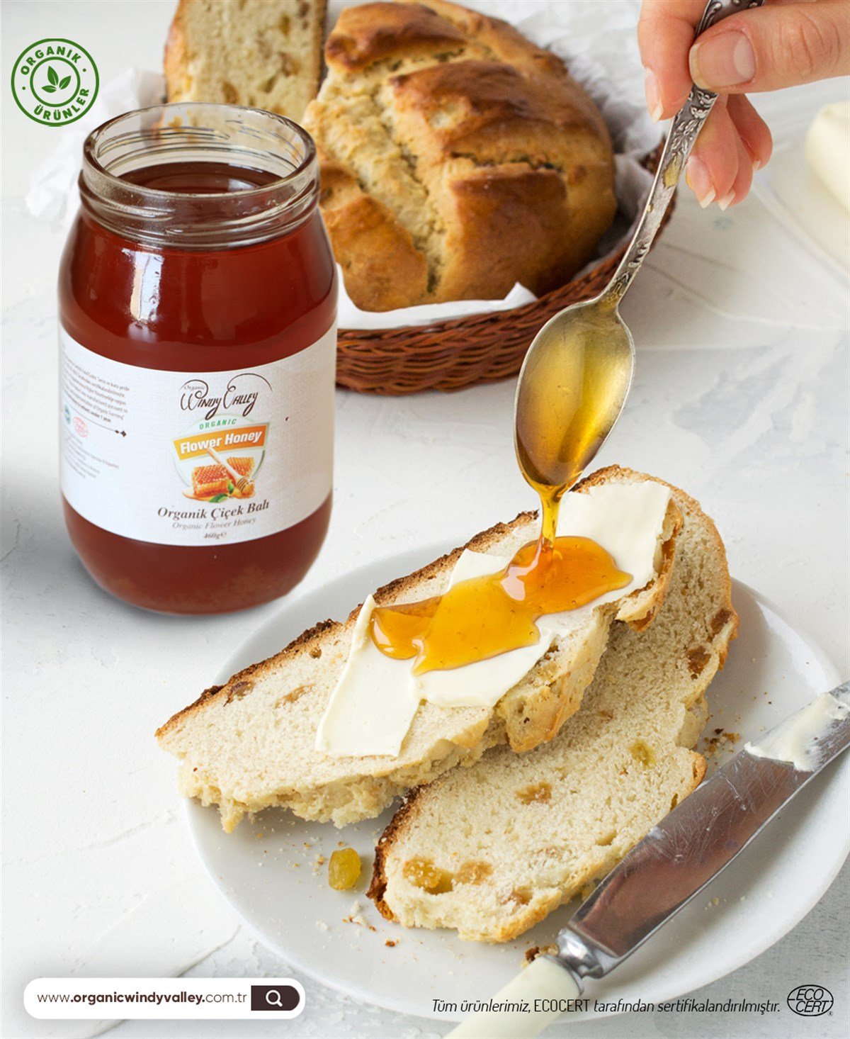 Organik Çiçek Balı Tunceli Pülümür Ecocert Sertifikalı(500gr)