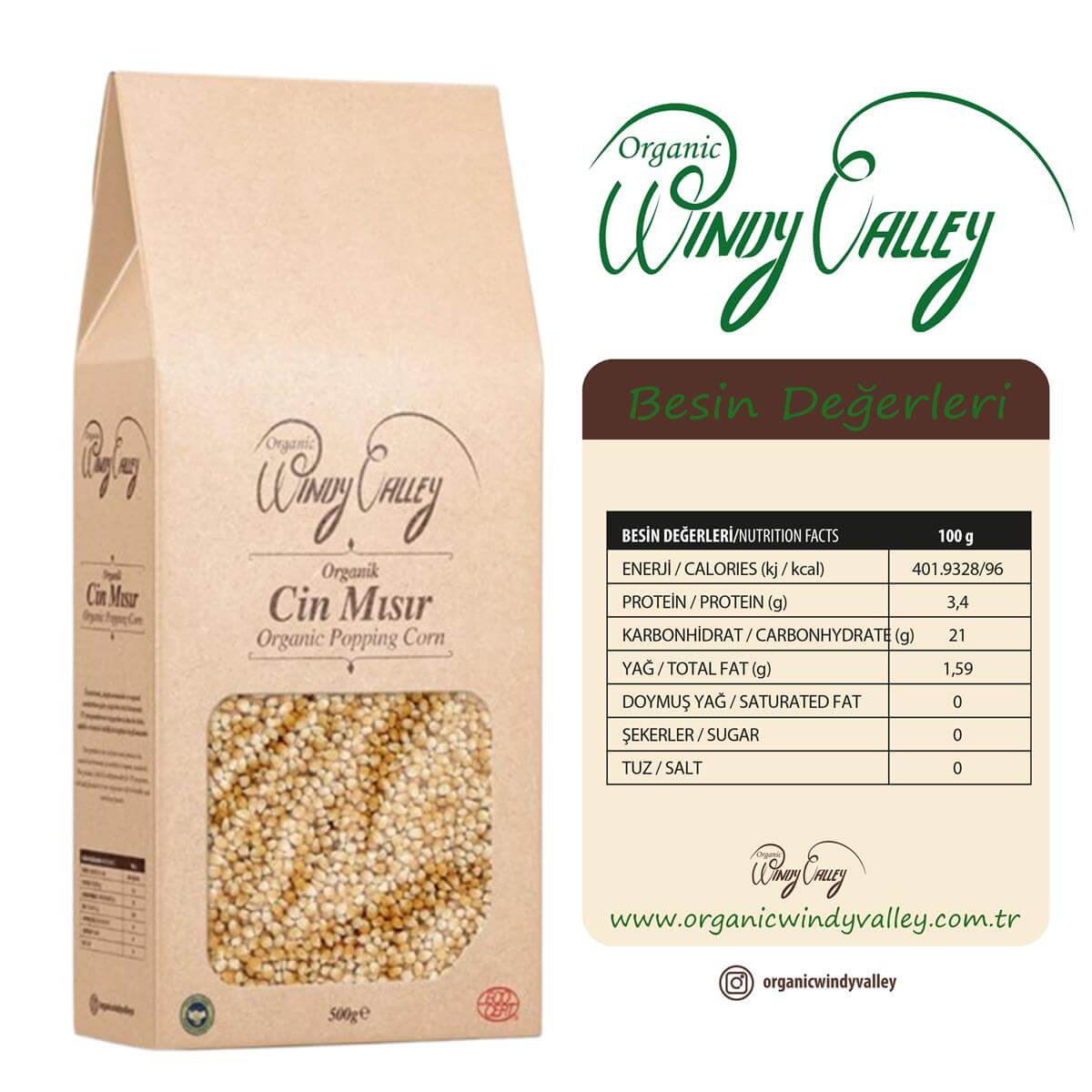 Organik Cin Mısır (500 gr )   GDO suz Yerli Ürün 