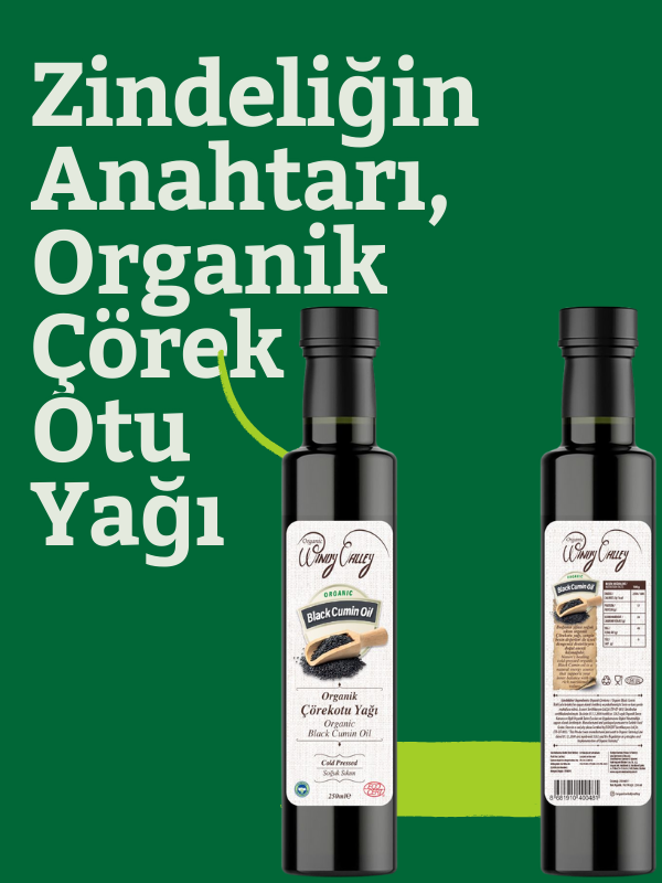 Organik Çörekotu Yağı 250 ml Soğuk sıkım Ecocert Sertifikalı 