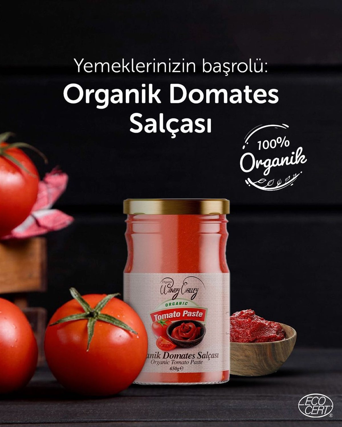 Organik Domates Salçası (650gr)