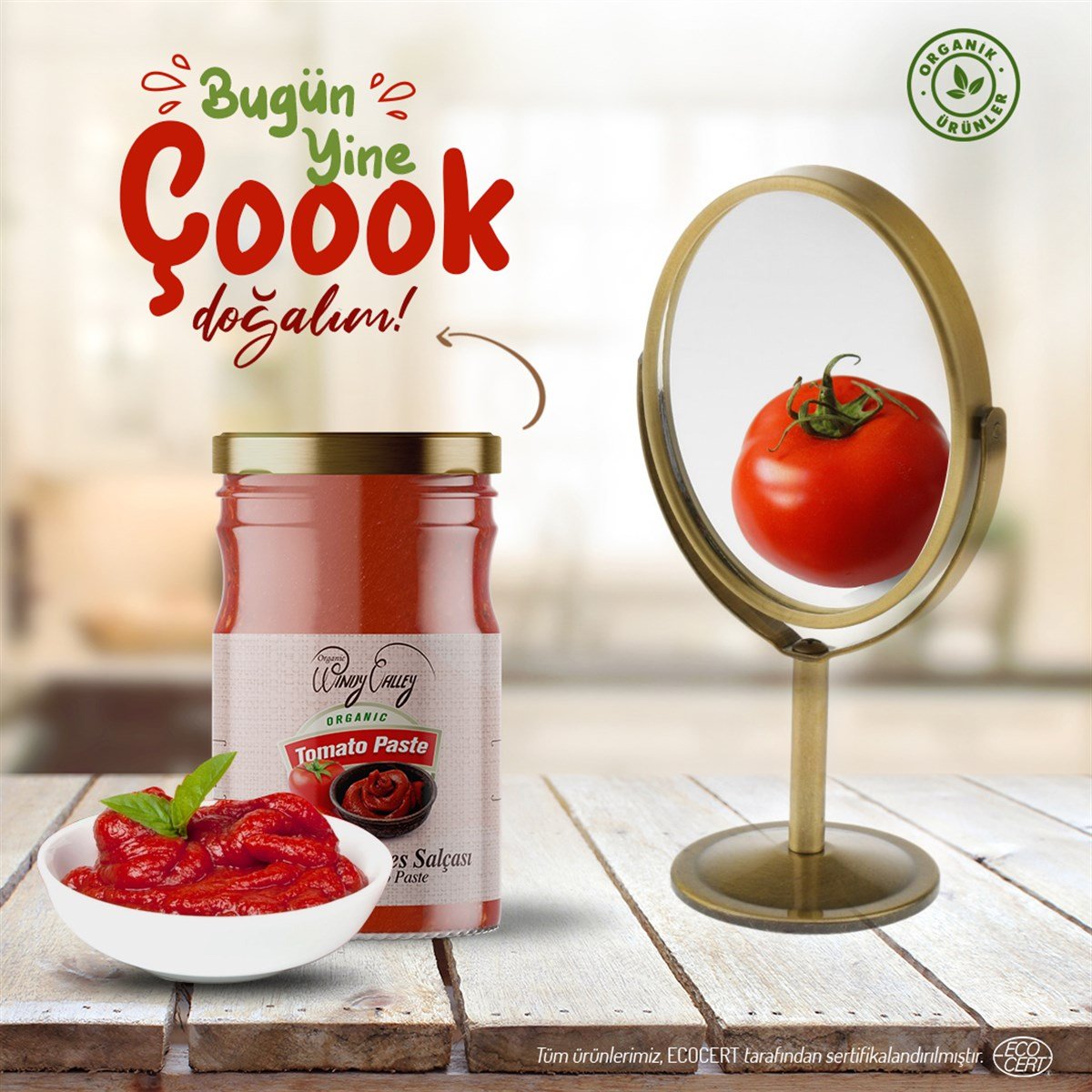 Organik Domates Salçası (650gr)