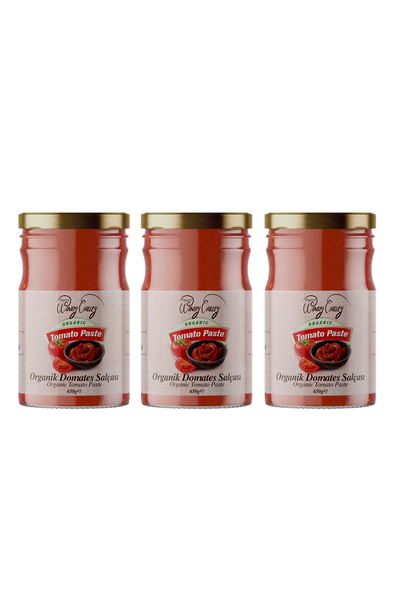 Organik Domates Salçası (650gr x3)