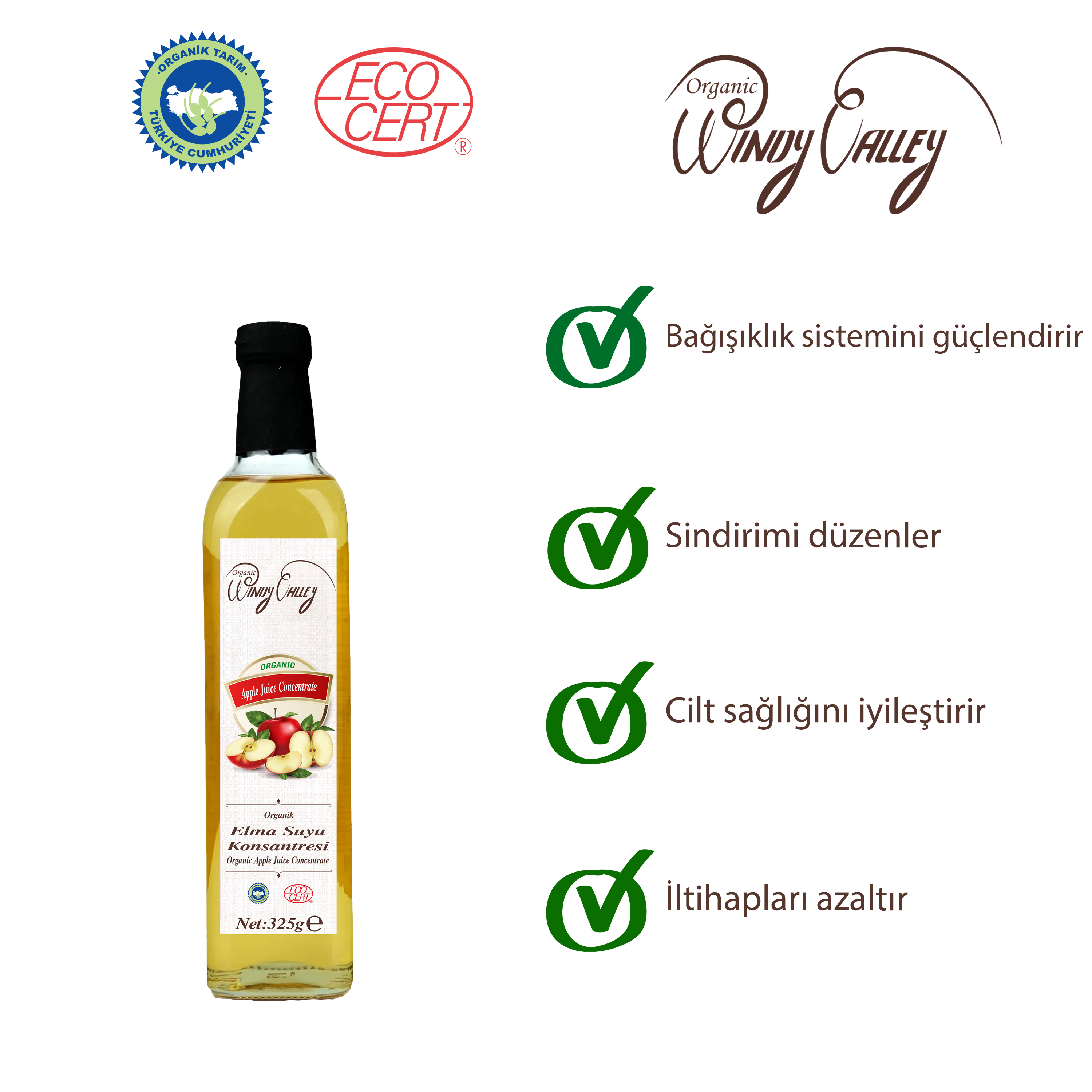 Organik Elma Konsantresi 325 gr 