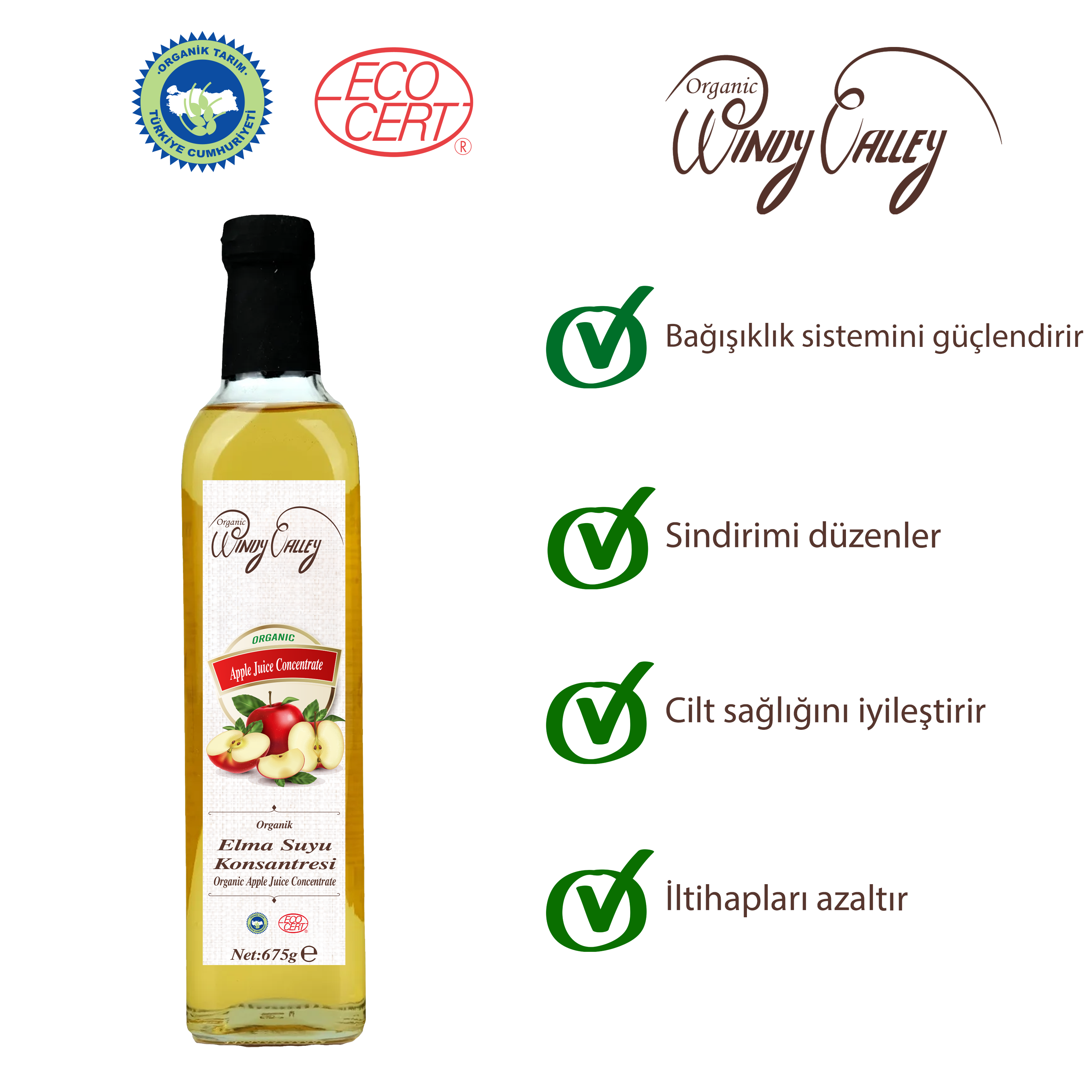 Organik Elma Konsantresi 675 gr