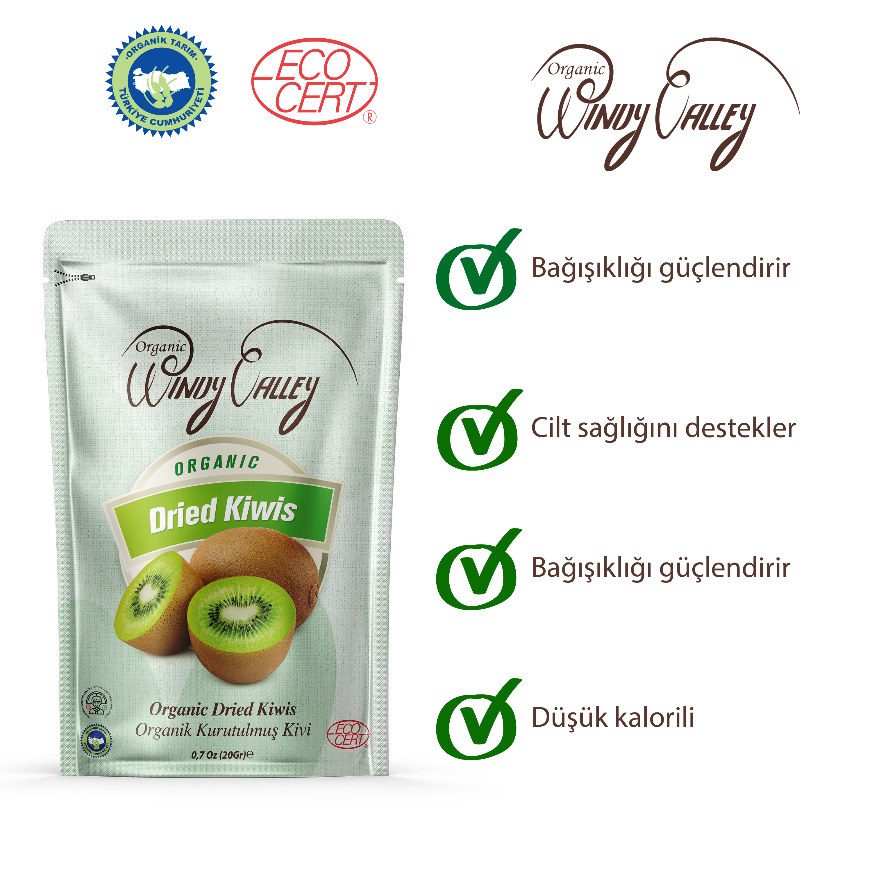 Organik Gurme Kivi Cipsi  (20 gr) 