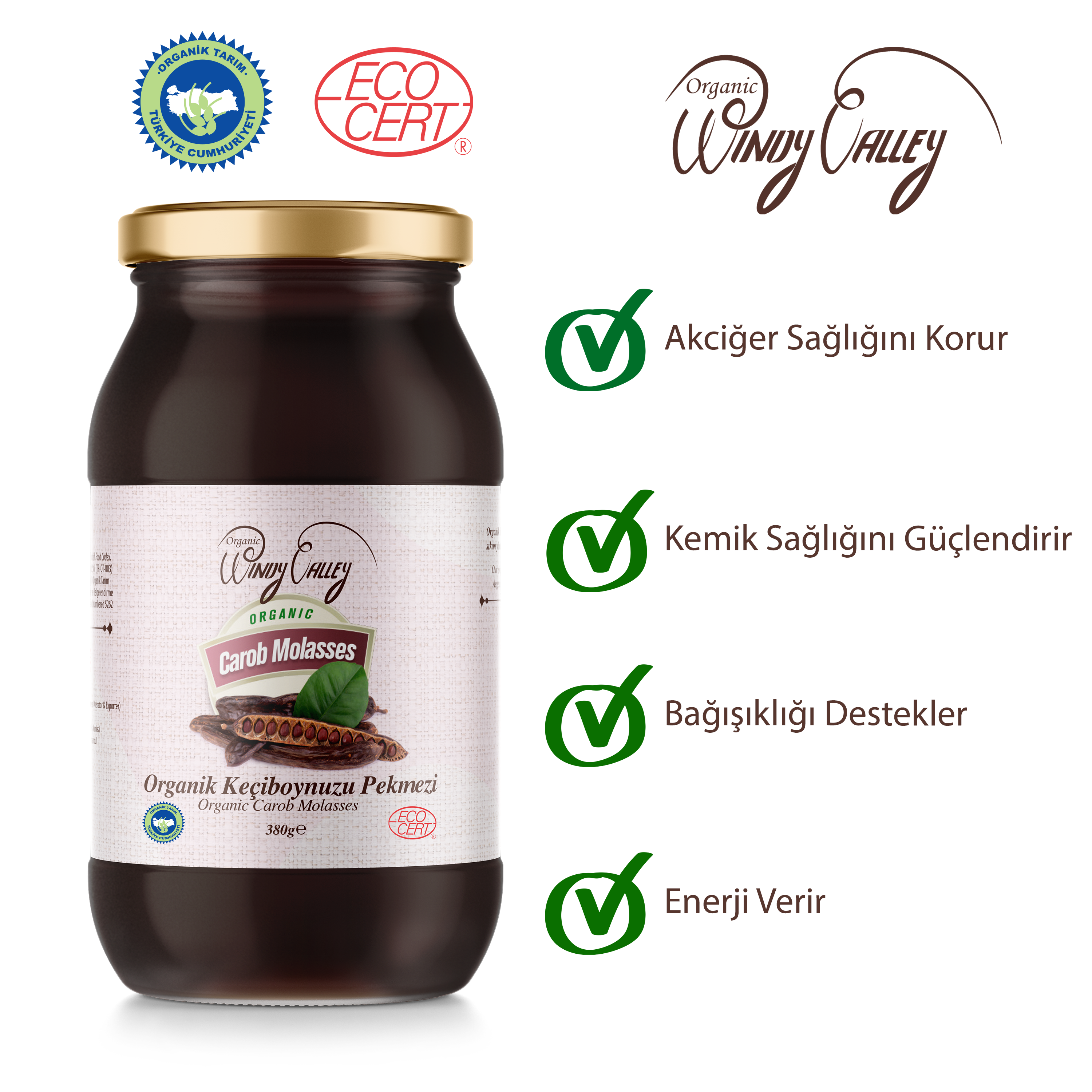 Organik Keçiboynuzu Pekmezi Özü  (380gr)