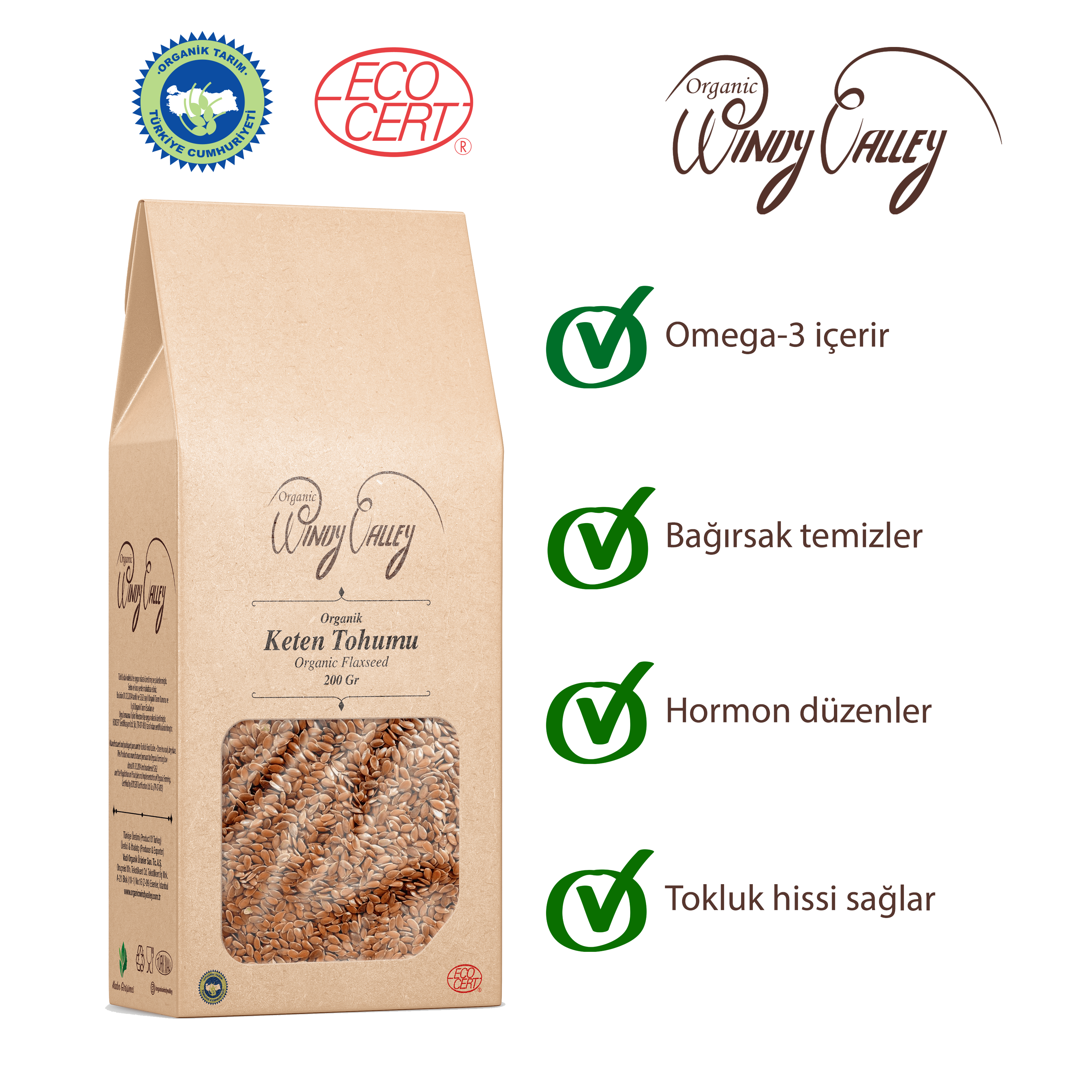 Organik Keten Tohumu   (200 gr) 