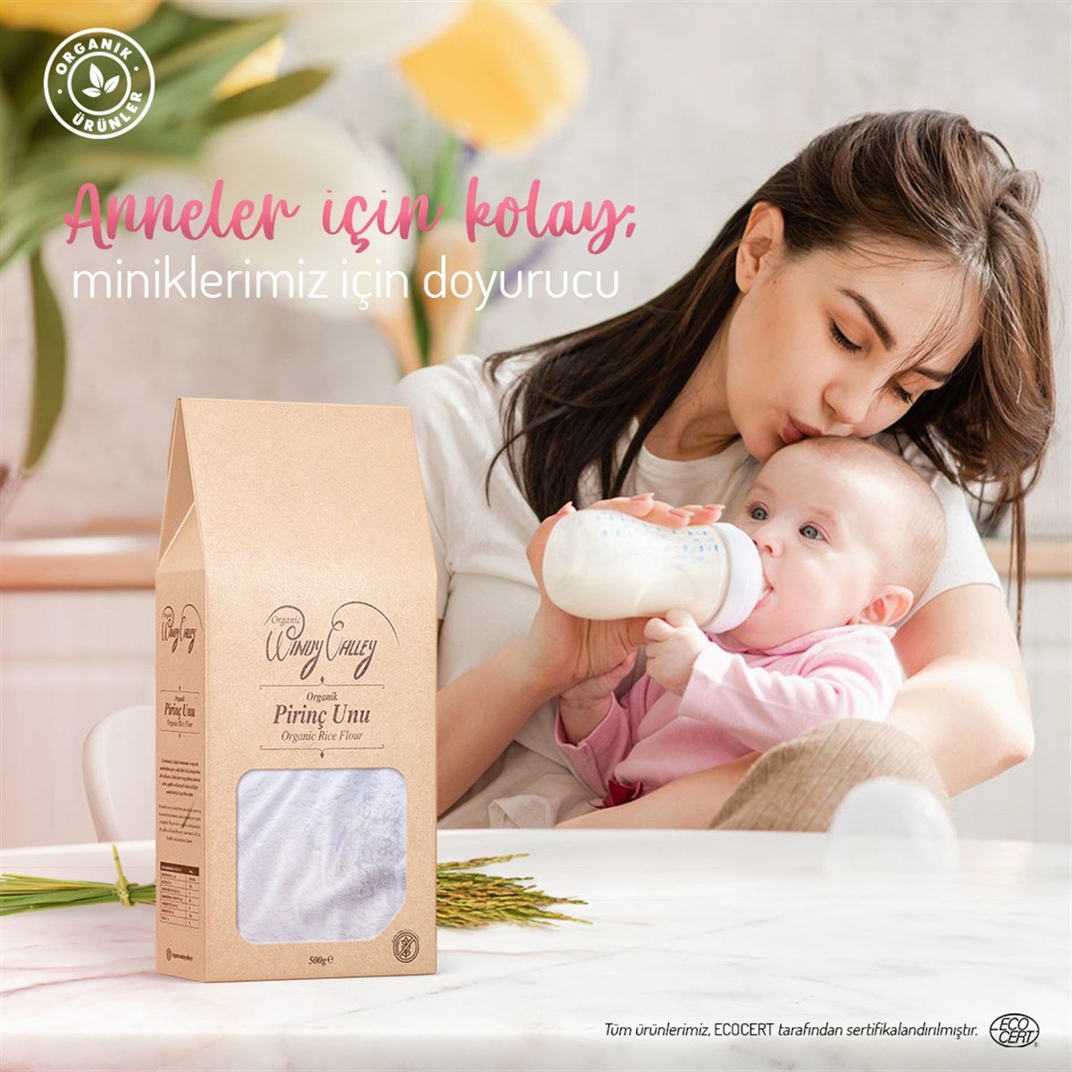 Organik Pirinç Unu 2 Adet (1 Kg)