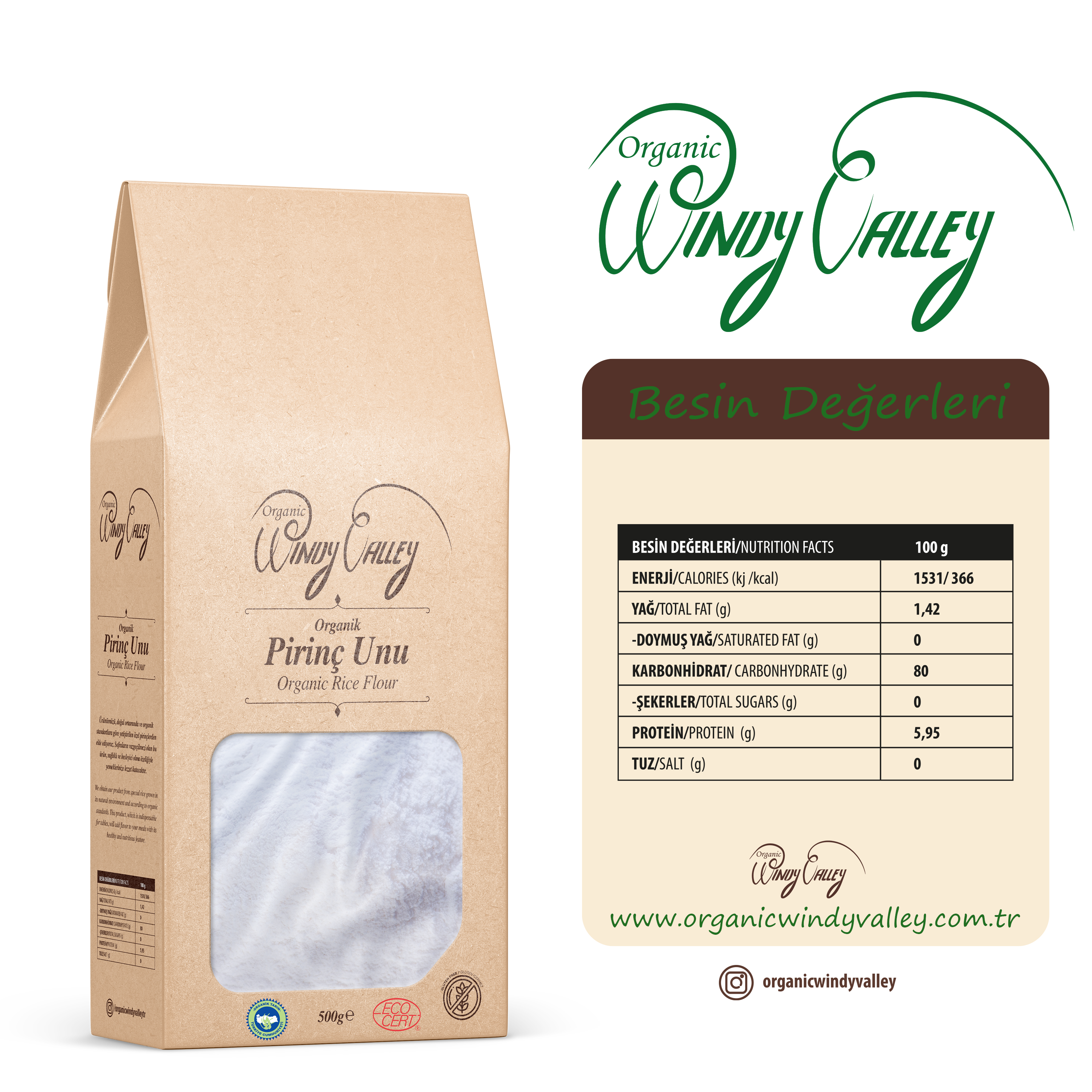 Organik Pirinç Unu    Yerli ürün (1 Kg)