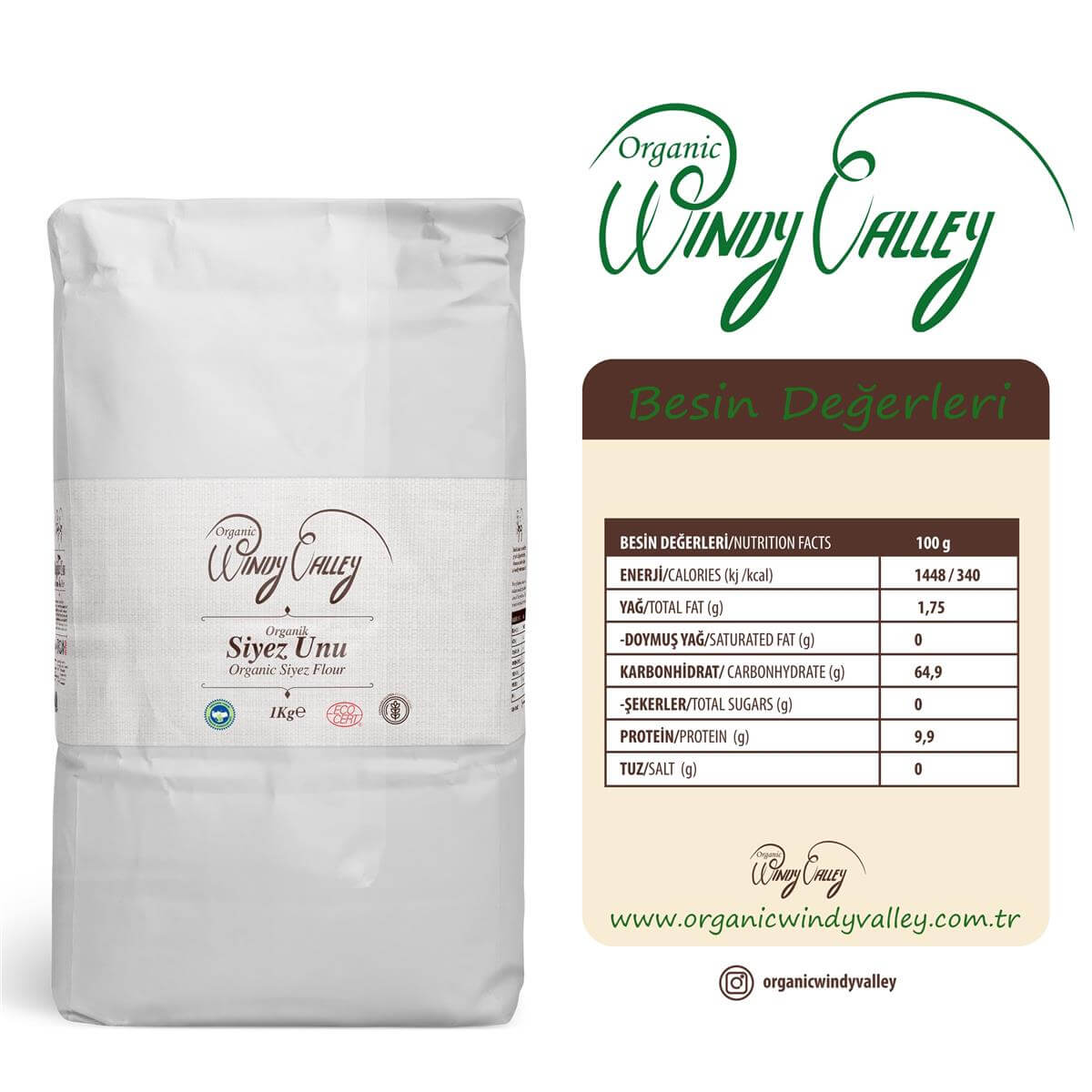 Organik Siyez Unu    (1 kg)