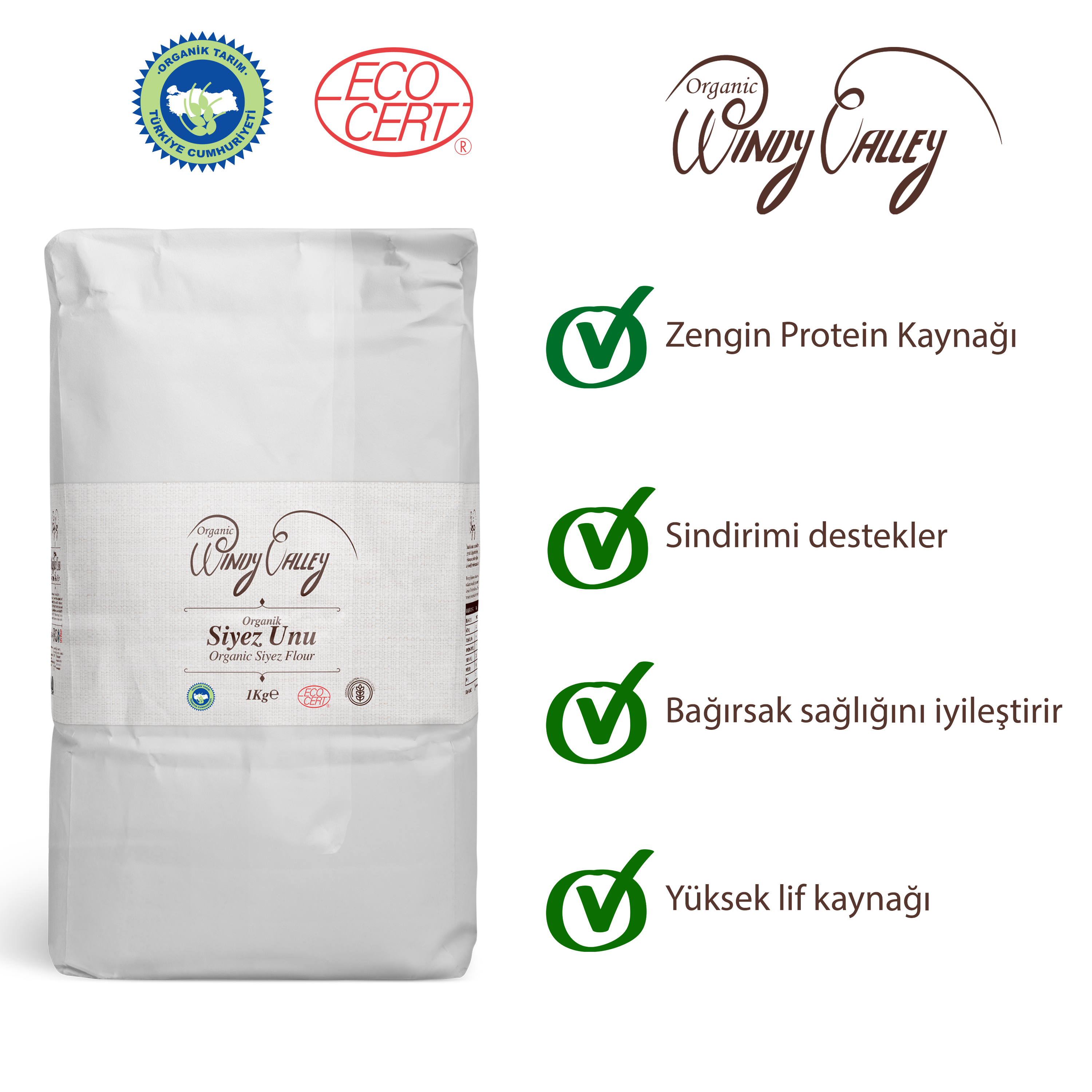 Organik Siyez Unu    (1 kg)
