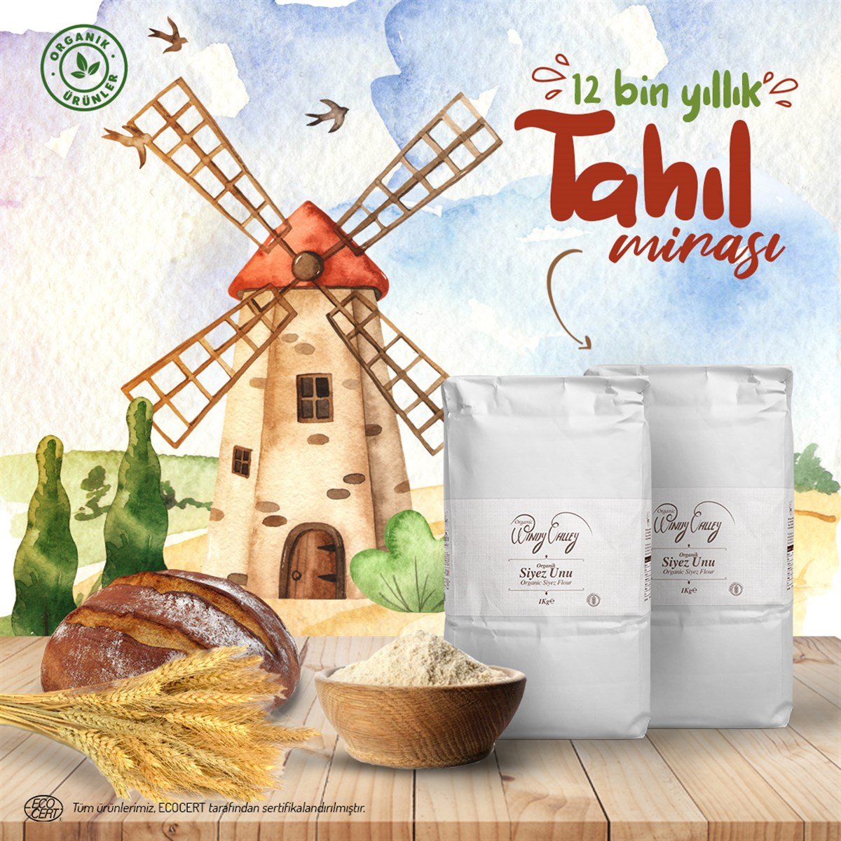 Organik Siyez Unu  (2Kg)