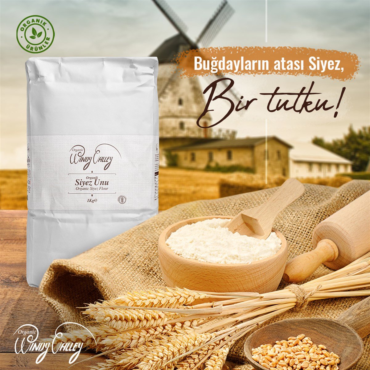 Organik Siyez Unu  (2Kg)