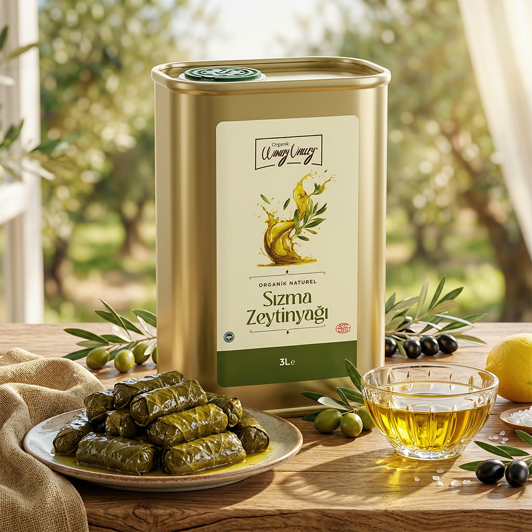 Organik Sızma Zeytinyağı Soğuk sıkım (3 Litre) Yüksek Polifenol 