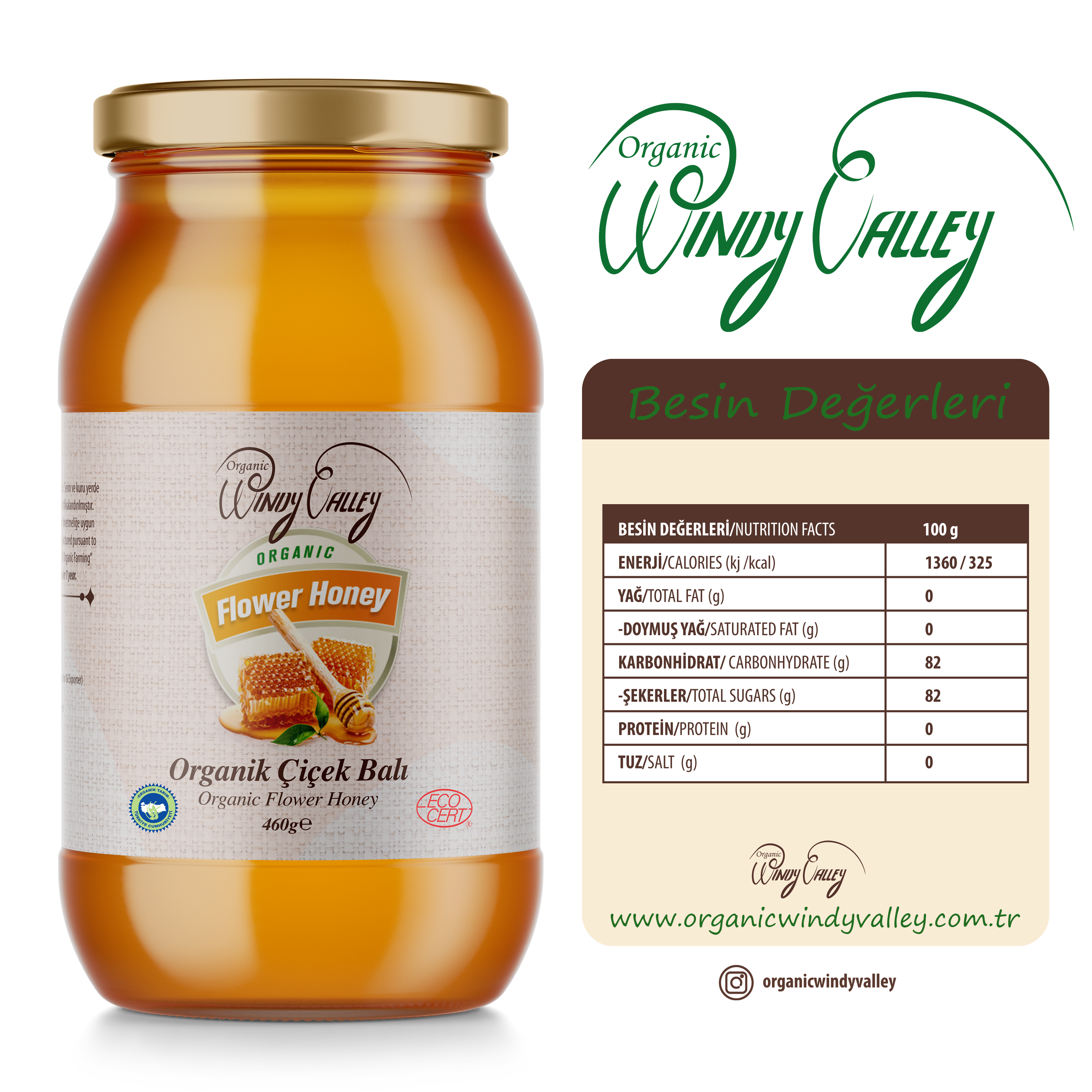 Organik Süzme Çiçek Balı    (500 gr) 