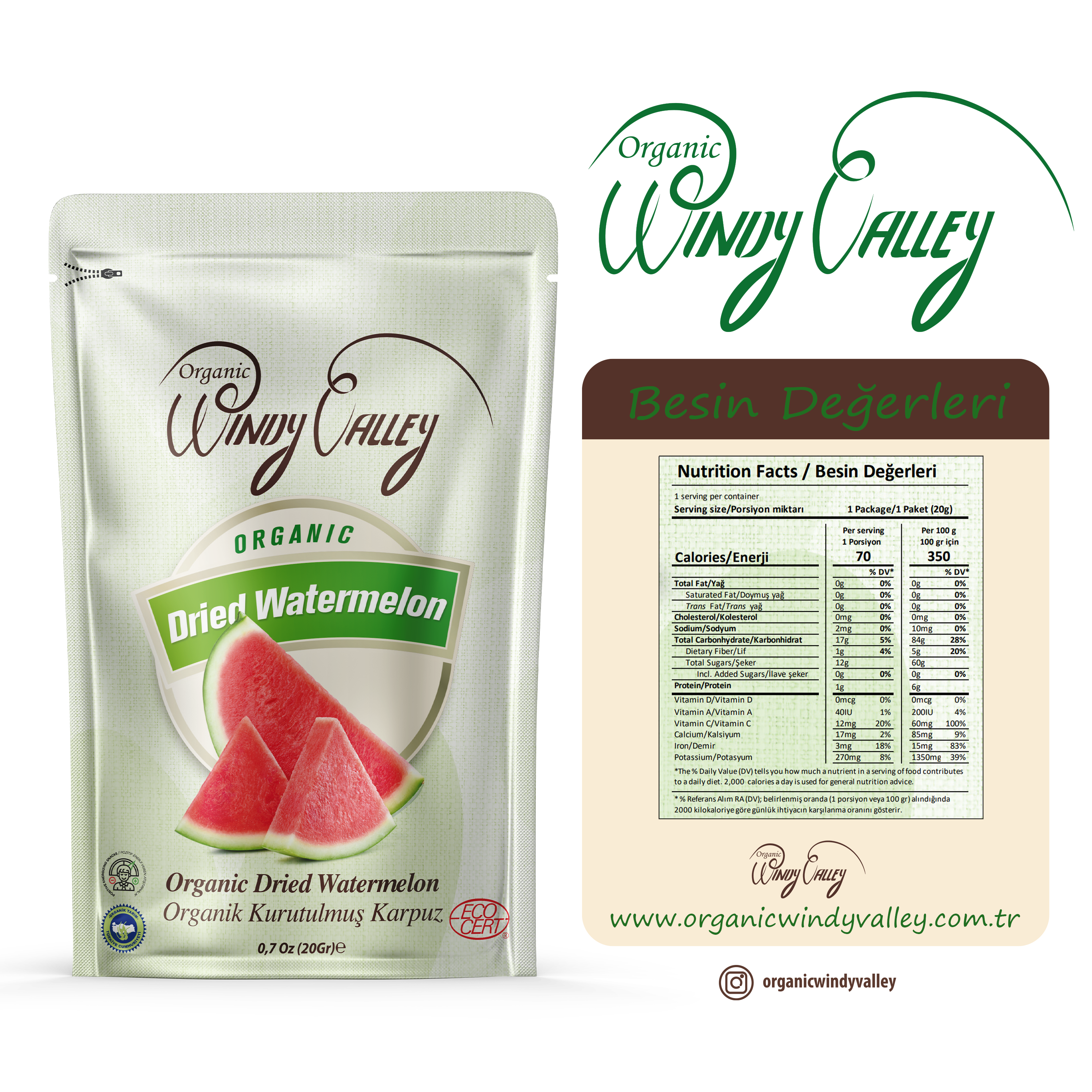 Windy Valley Gurme Karpuz Cipsi  (20 gr) 