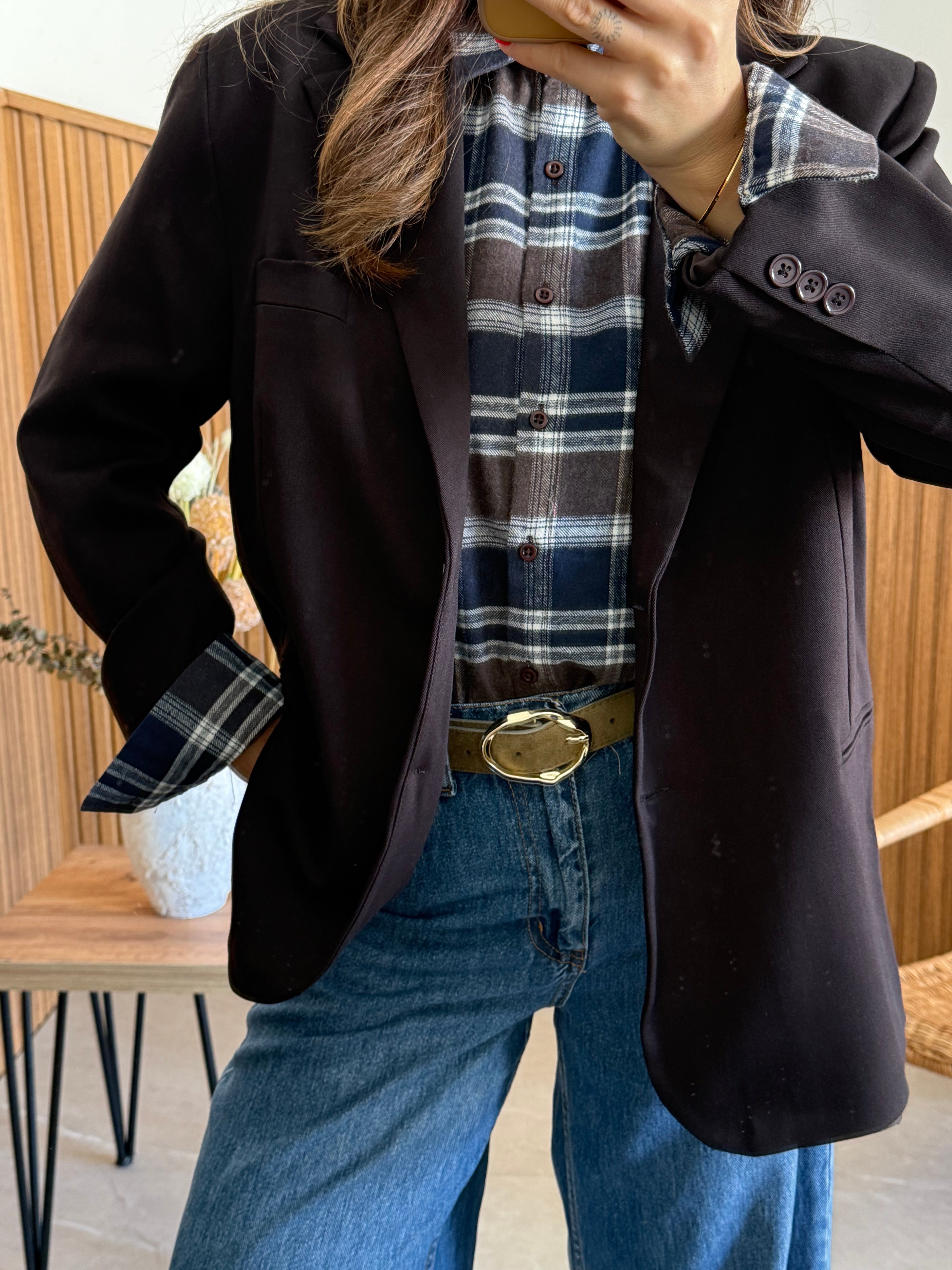 Acı Kahve Blazer Ceket 