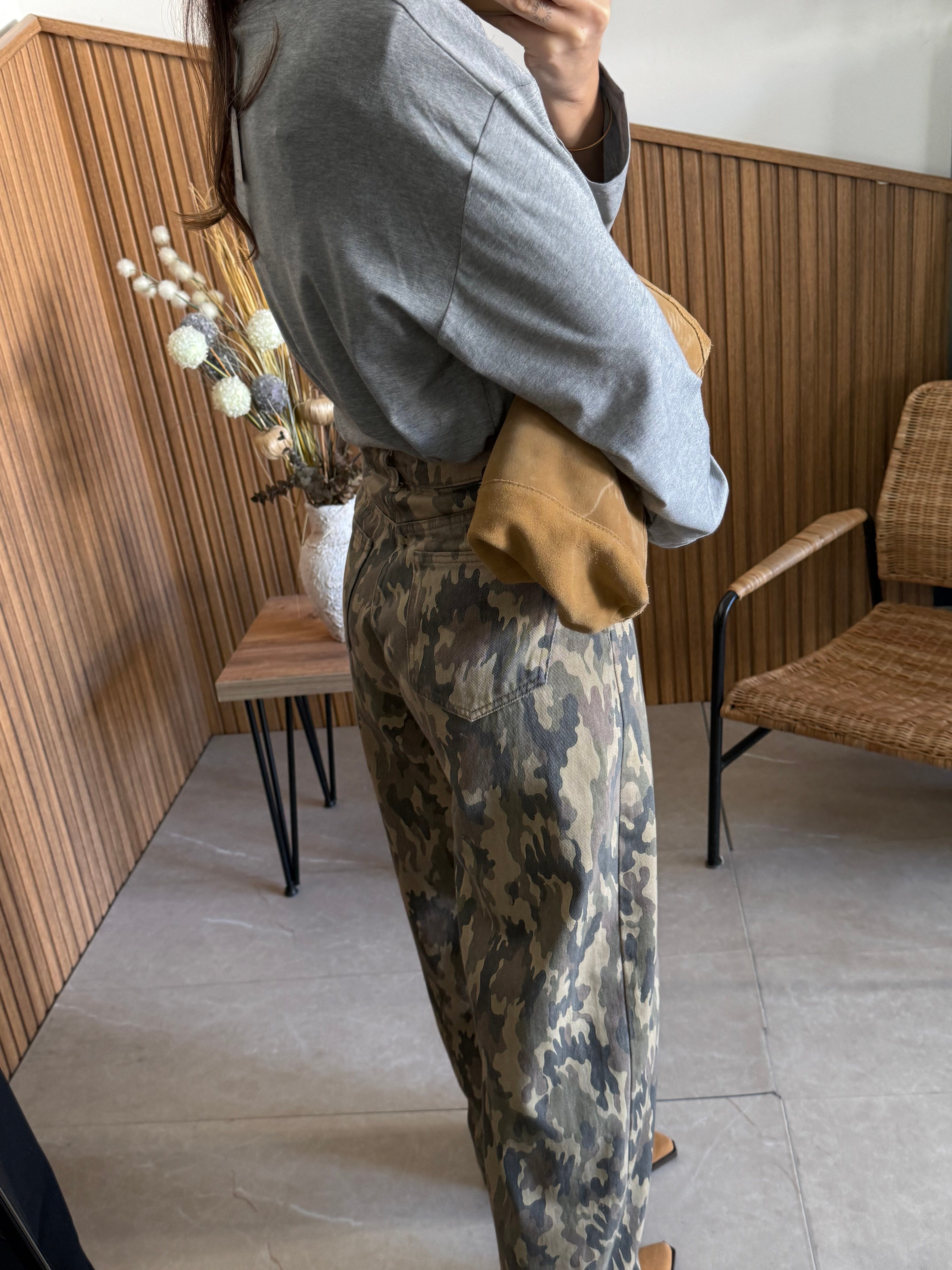 Kamuflaj Desen Jean Pantolon 