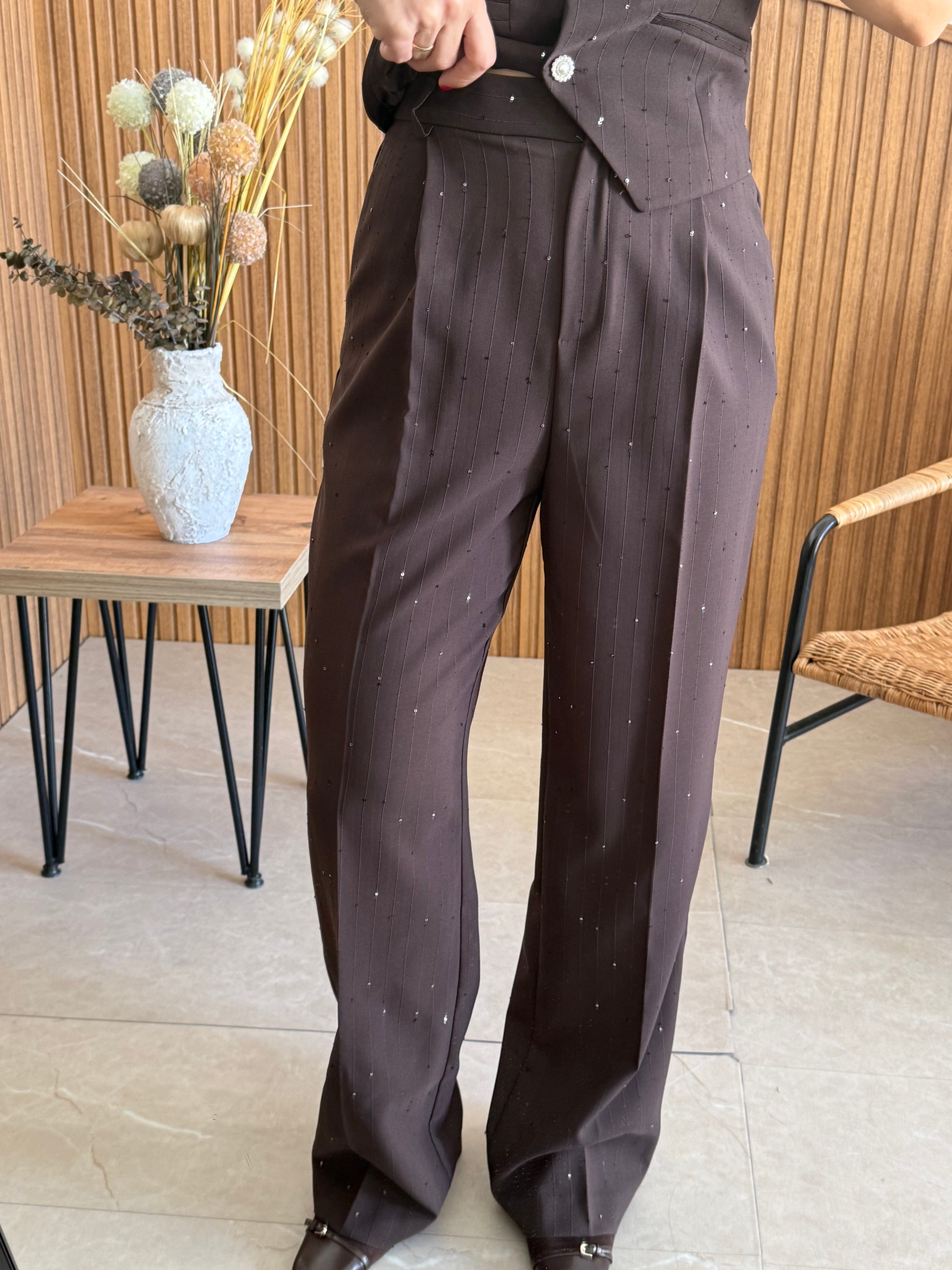 Kendinden Pullu Premium Seri Yelek Pantolon Takım