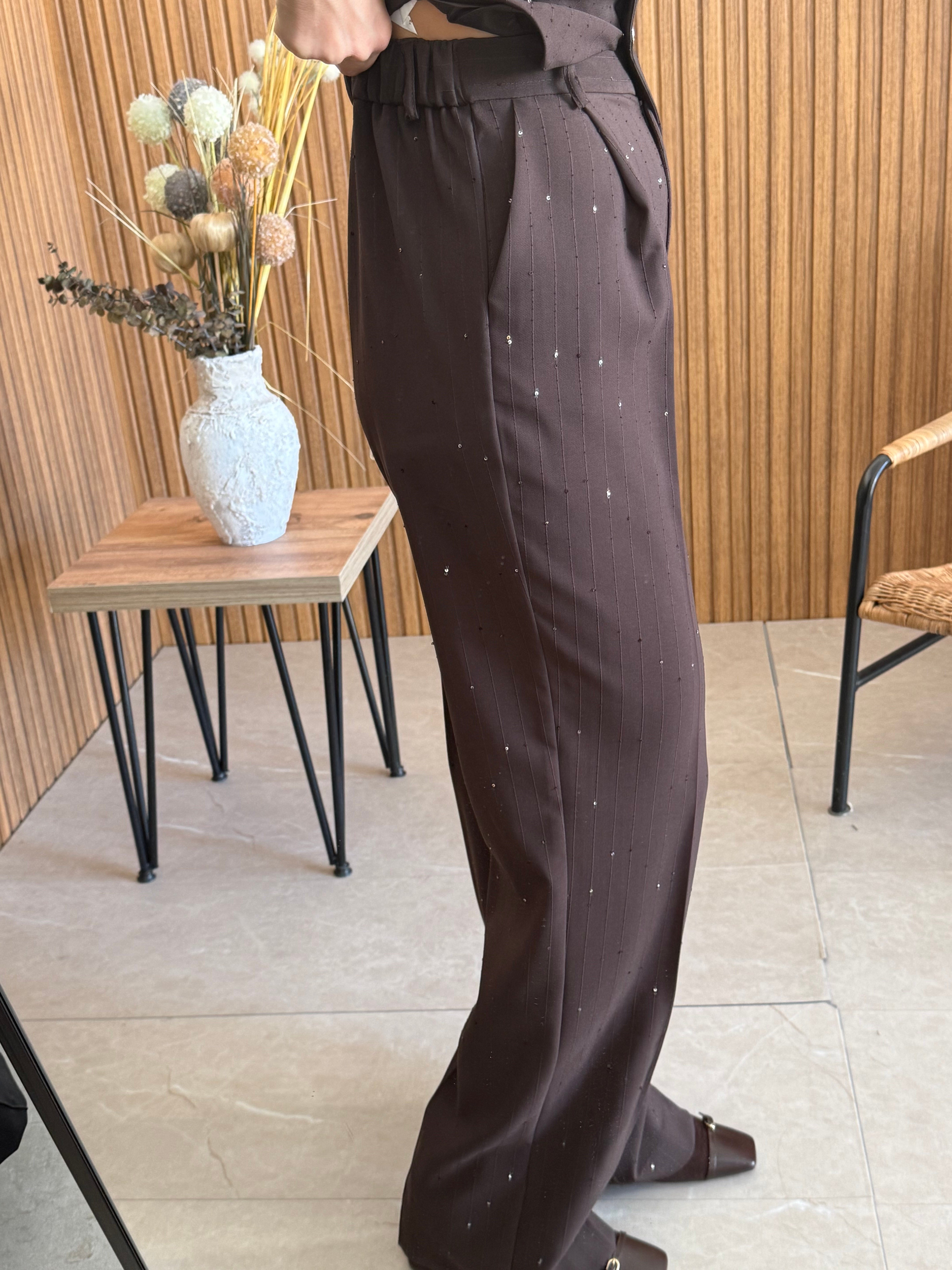 Kendinden Pullu Premium Seri Yelek Pantolon Takım