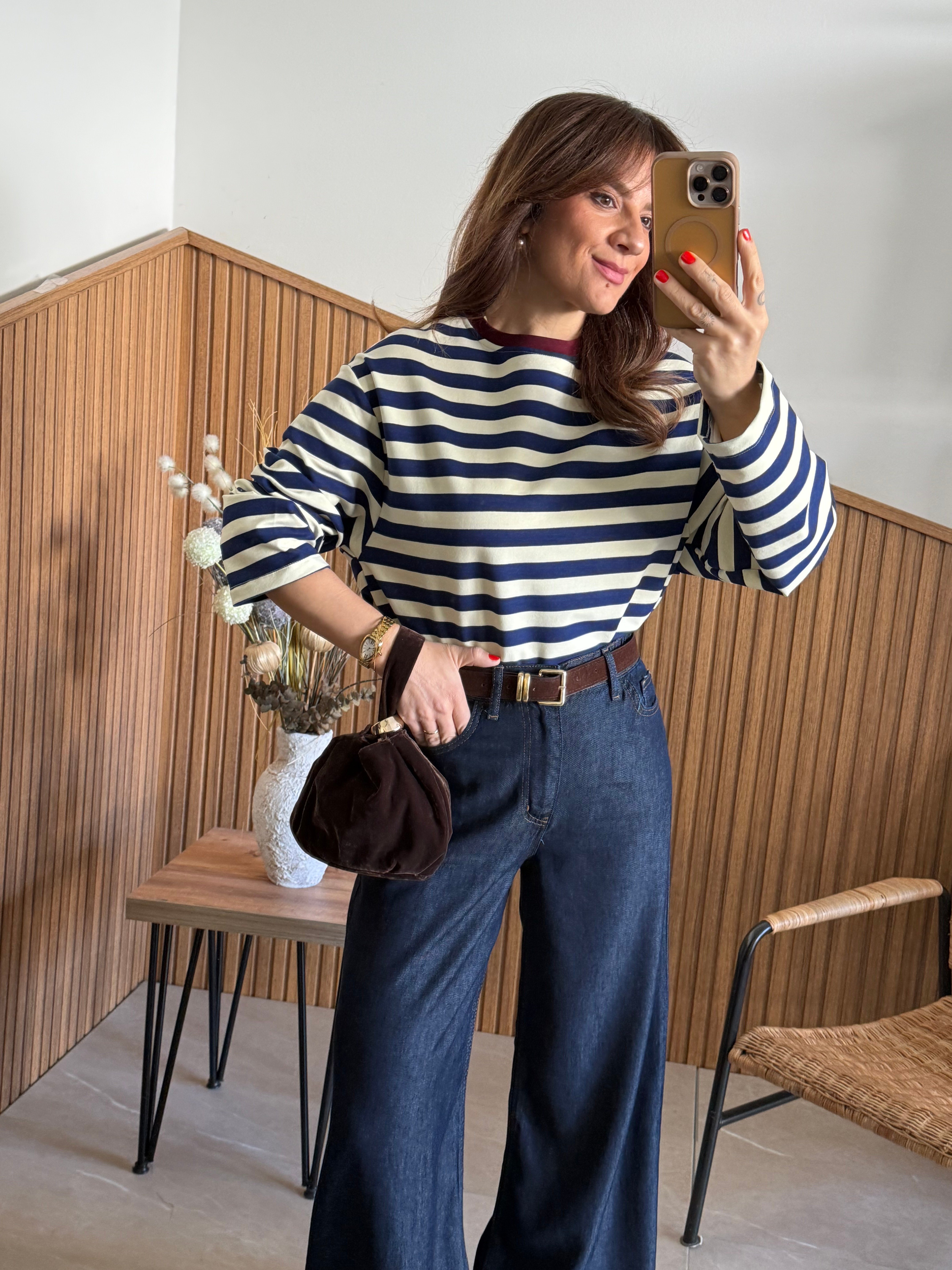 Koyu Mavi Arka Beli Lastikli Jean Pantolon 