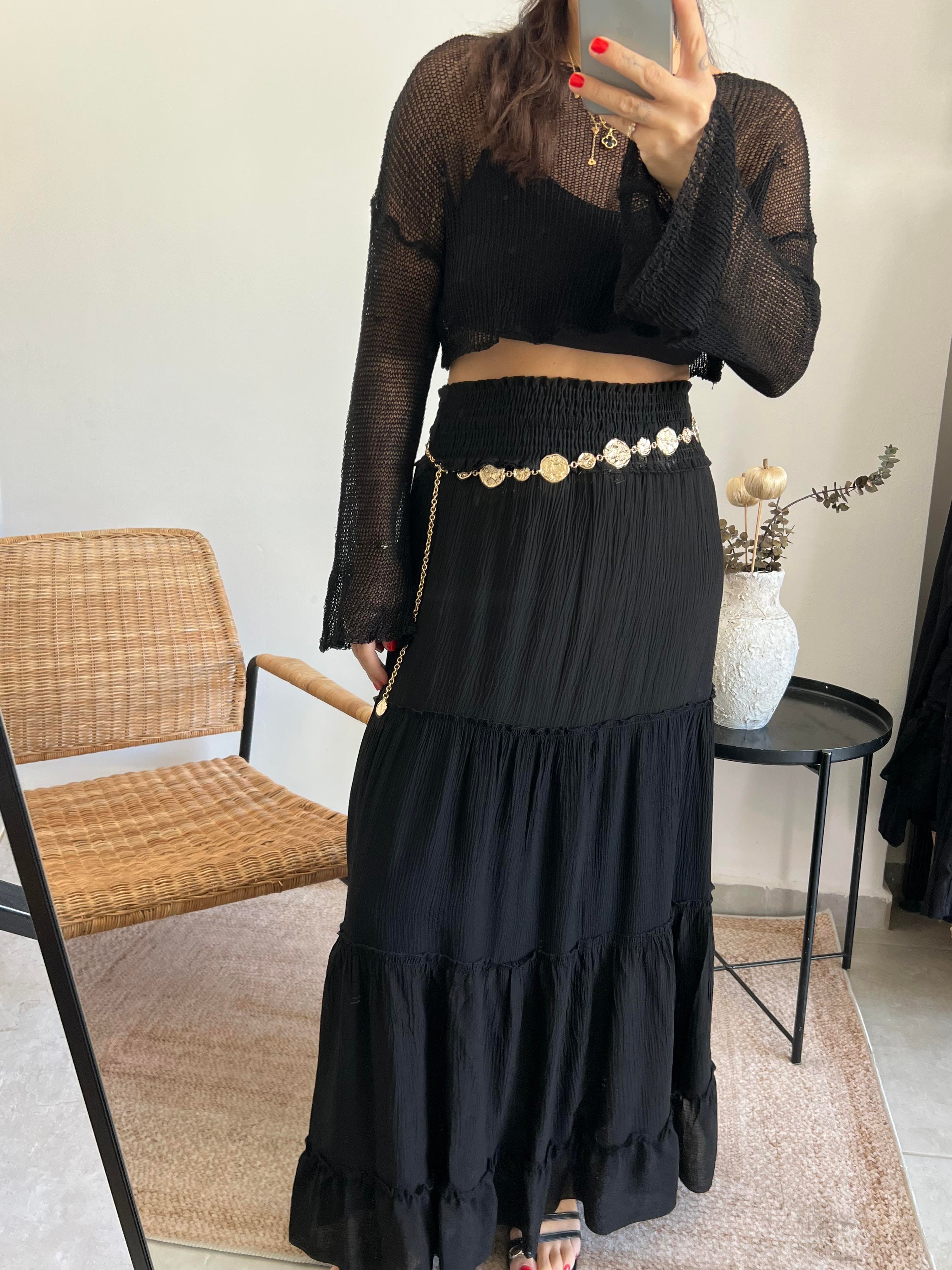 Maxi Siyah Etek 