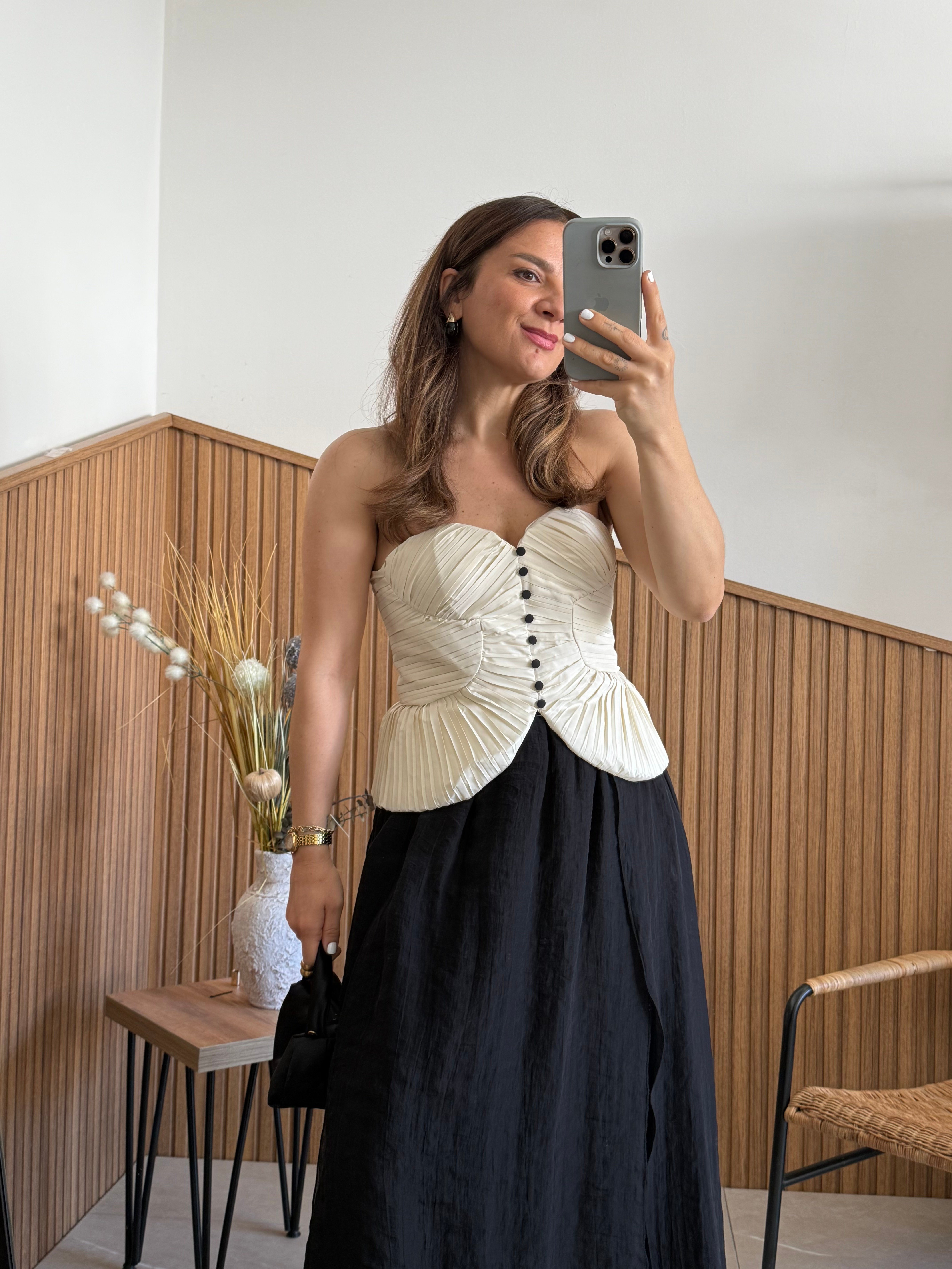 Premium Drape Detaylı Korse 