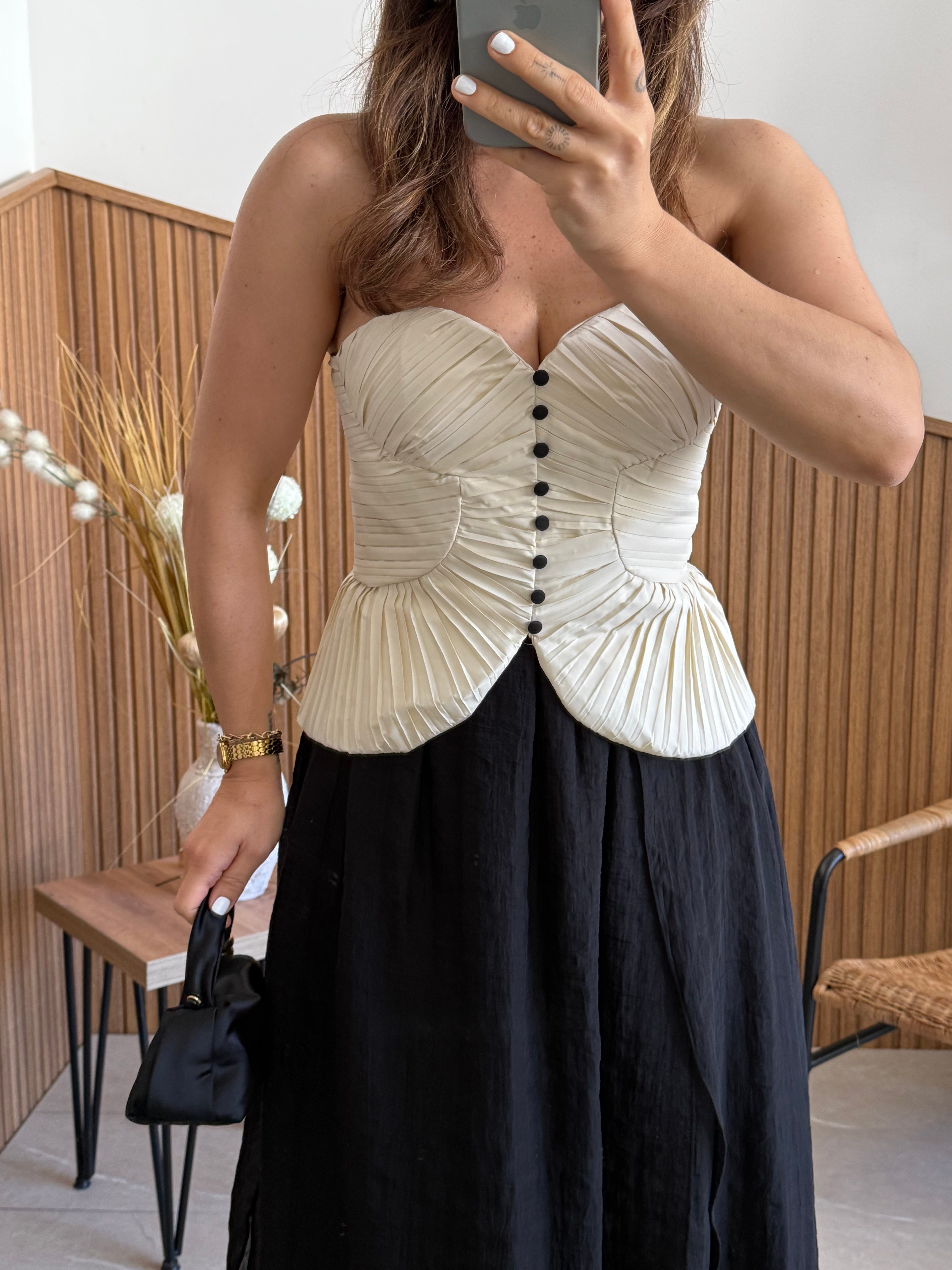 Premium Drape Detaylı Korse 