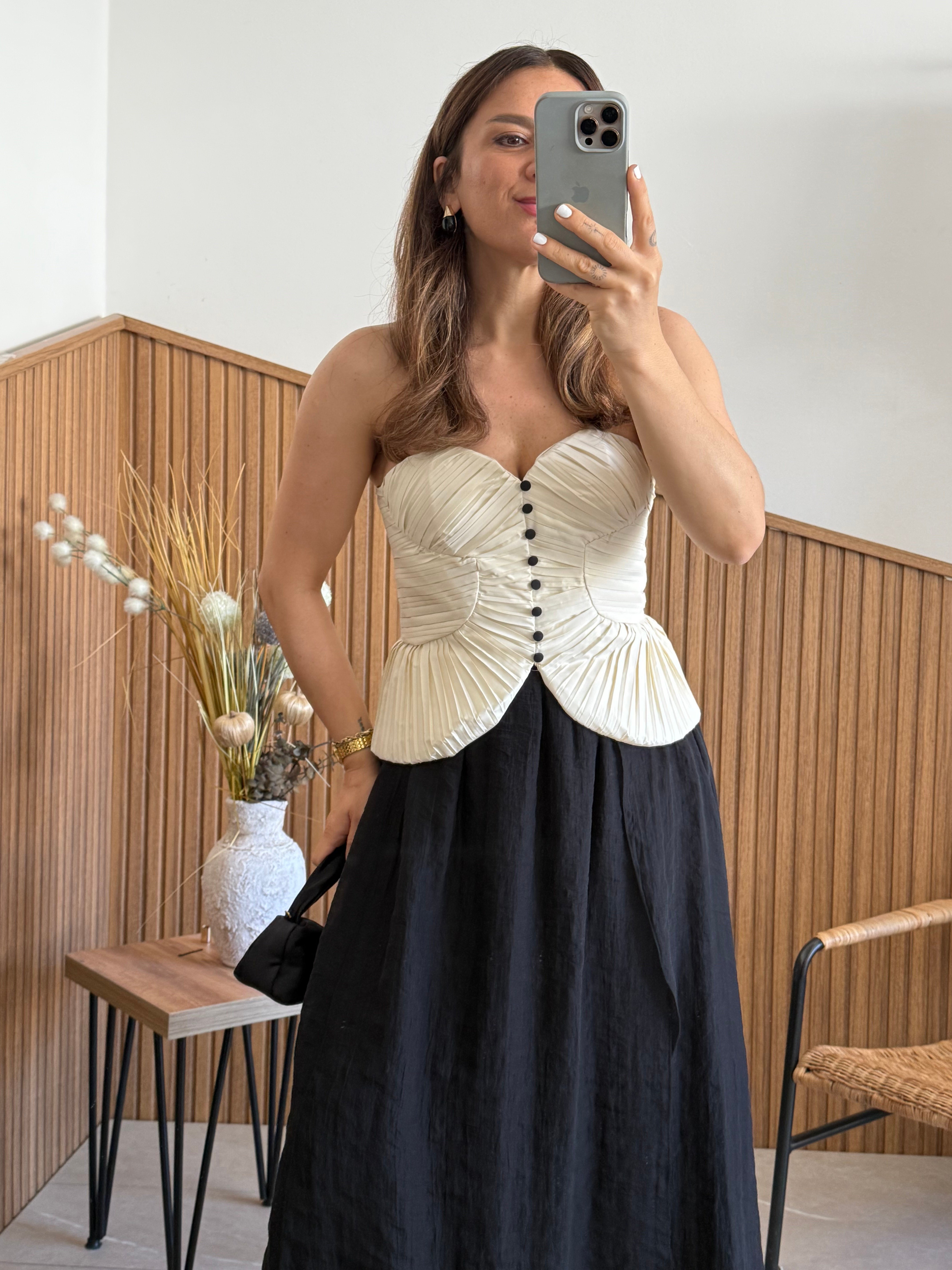 Premium Drape Detaylı Korse 