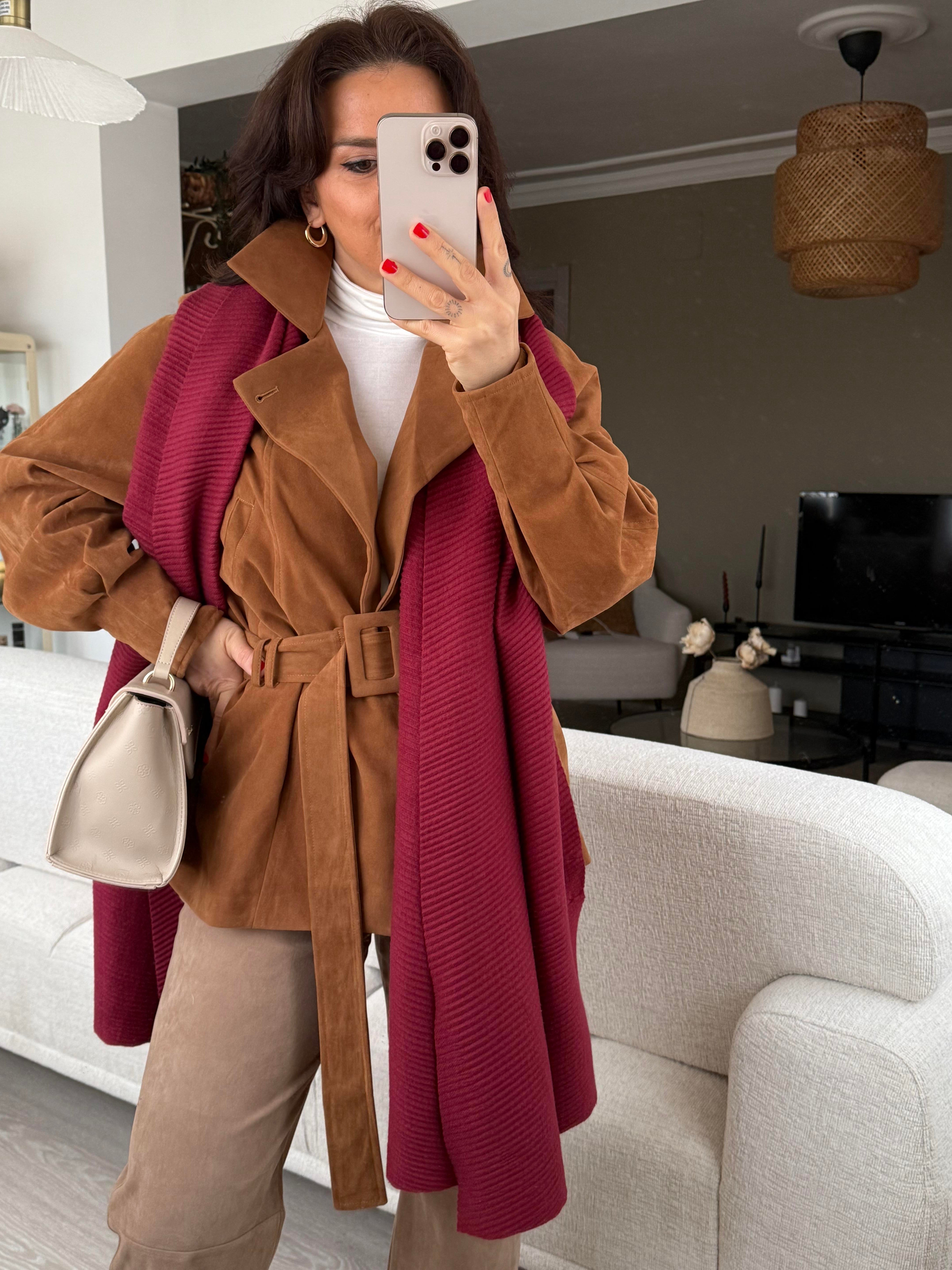 Premium Seri Camel Süet Ceket 