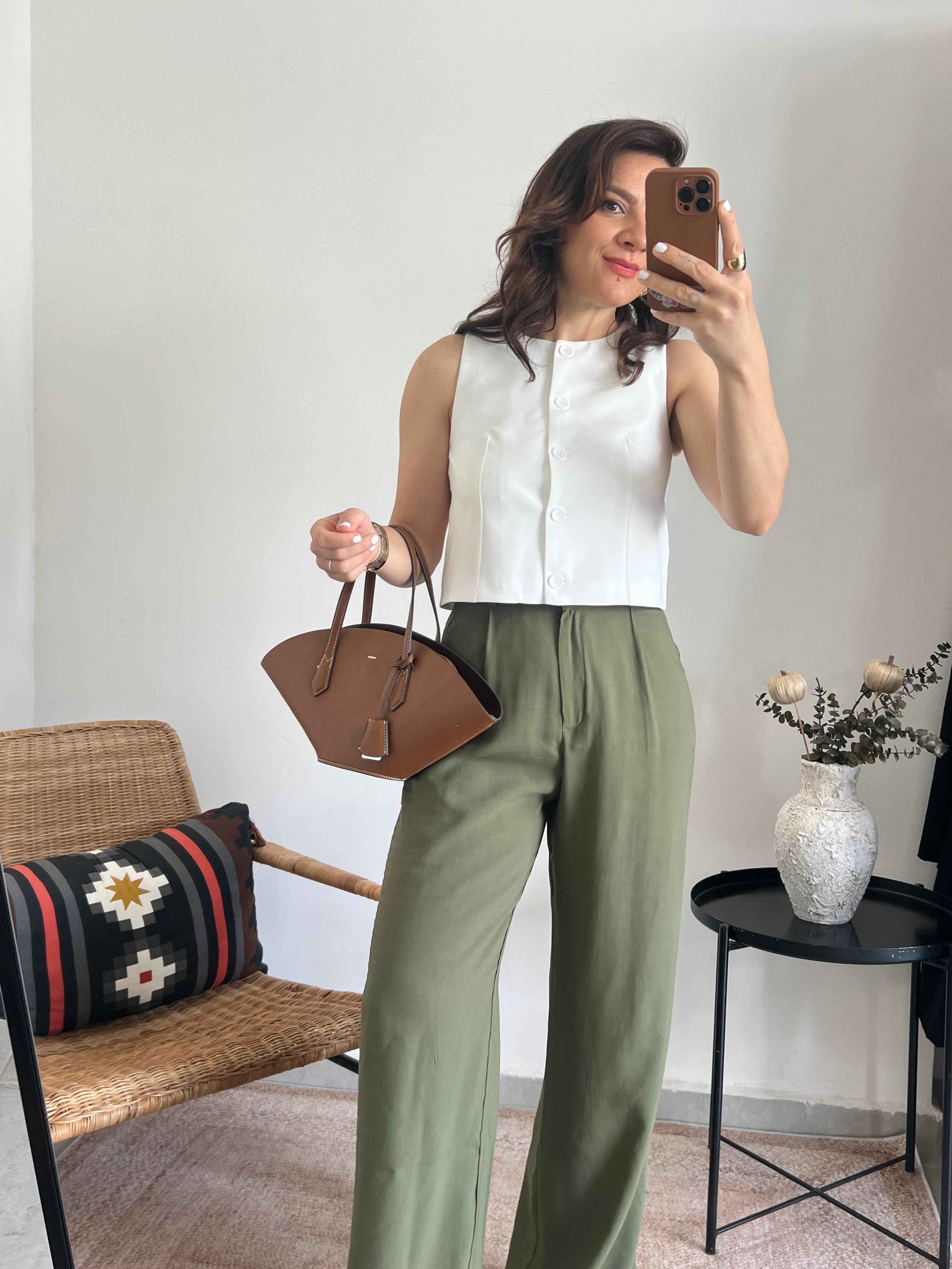 Premium Seri Tensel Kumaş Yüksek Bel Palazzo Pantolon 