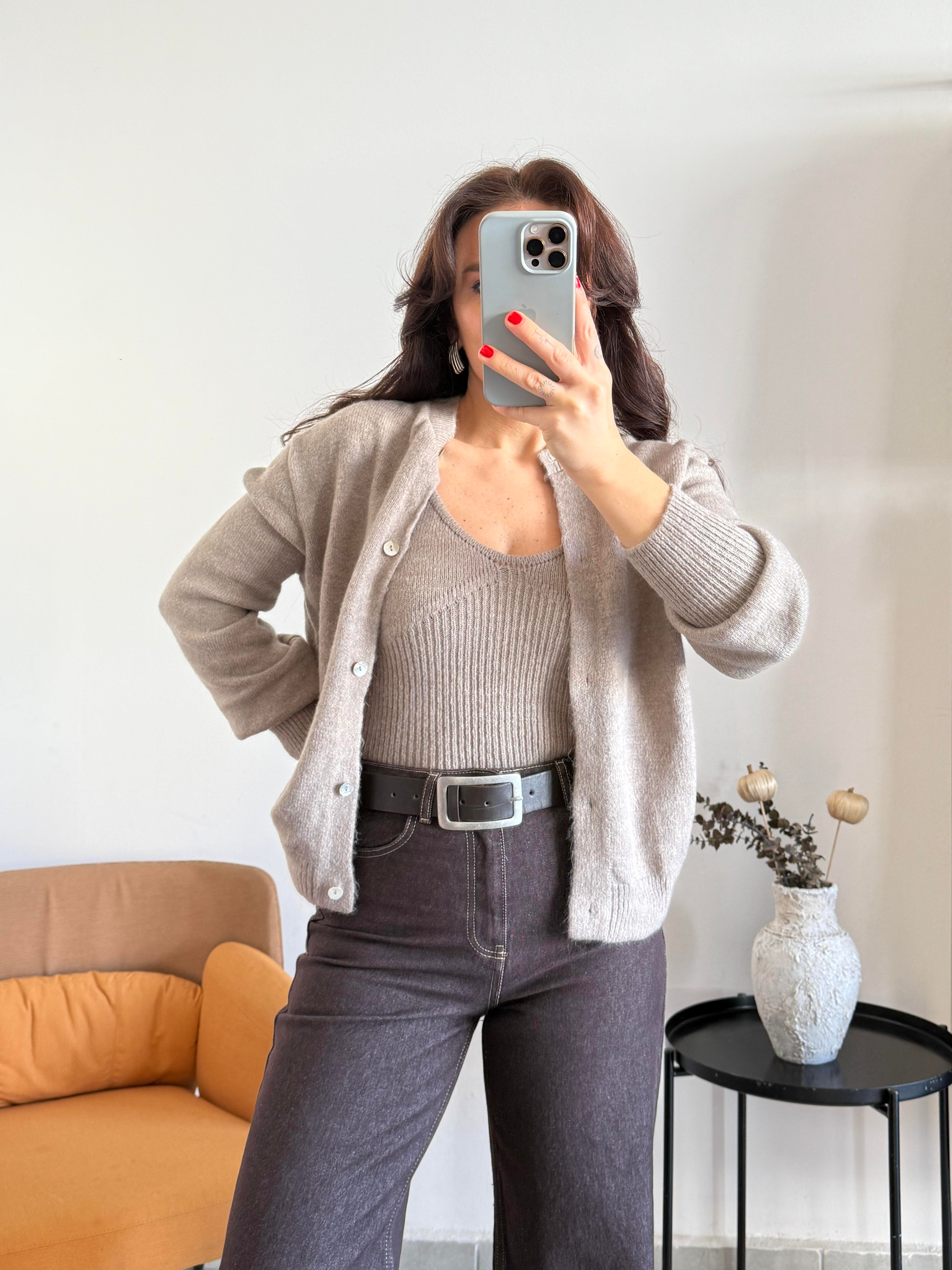 Premium Seri Triko Bluz Ceket Takım