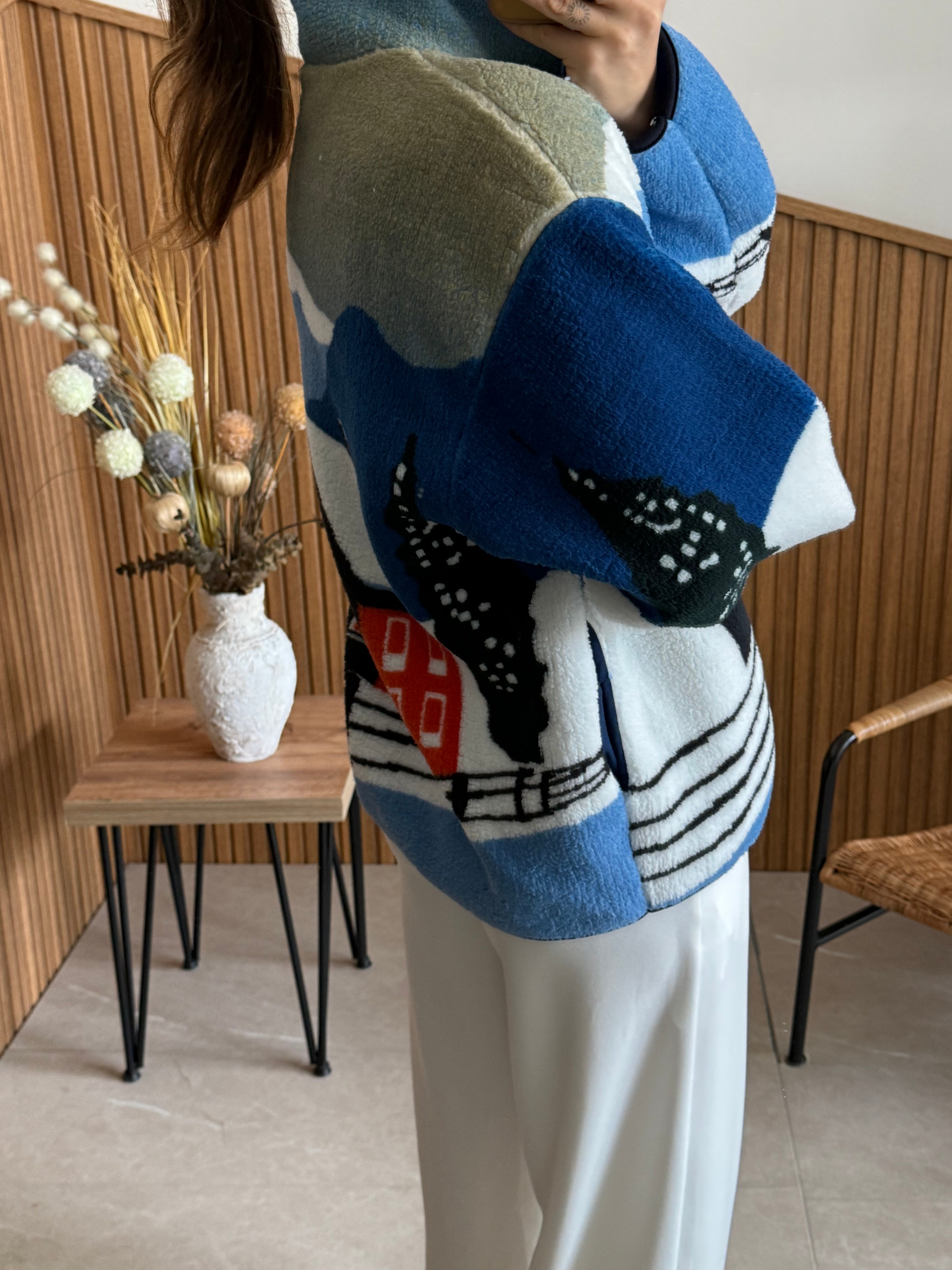 Renkli Polar Sweatshirt 